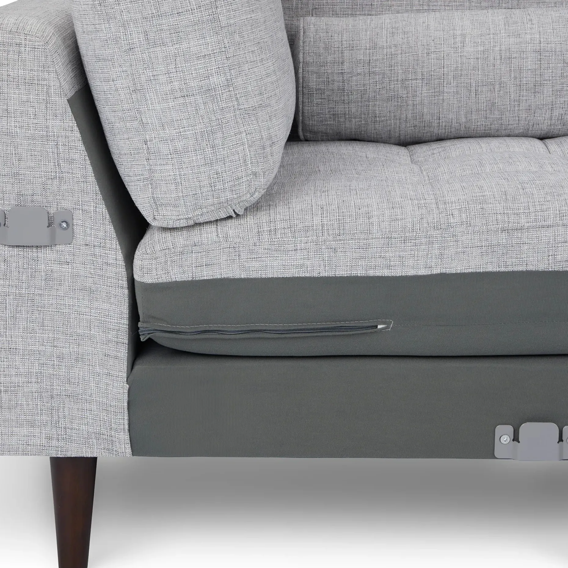 Sven 100" Tufted Right Sectional - Stone Gray