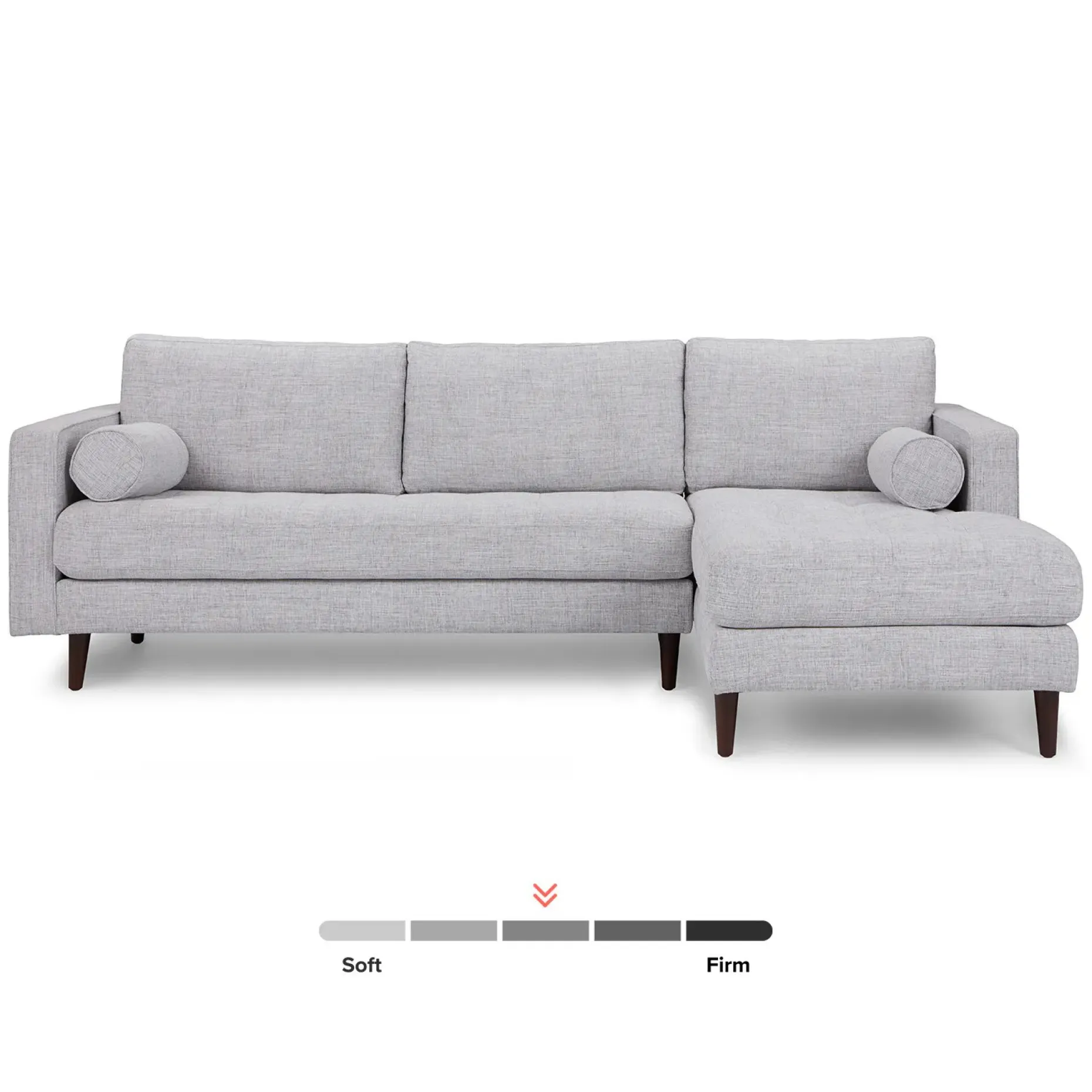 Sven 100" Tufted Right Sectional - Stone Gray