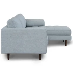 Sven 100" Tufted Right Sectional - Silver Light Blue