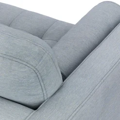 Sven 100" Tufted Right Sectional - Silver Light Blue