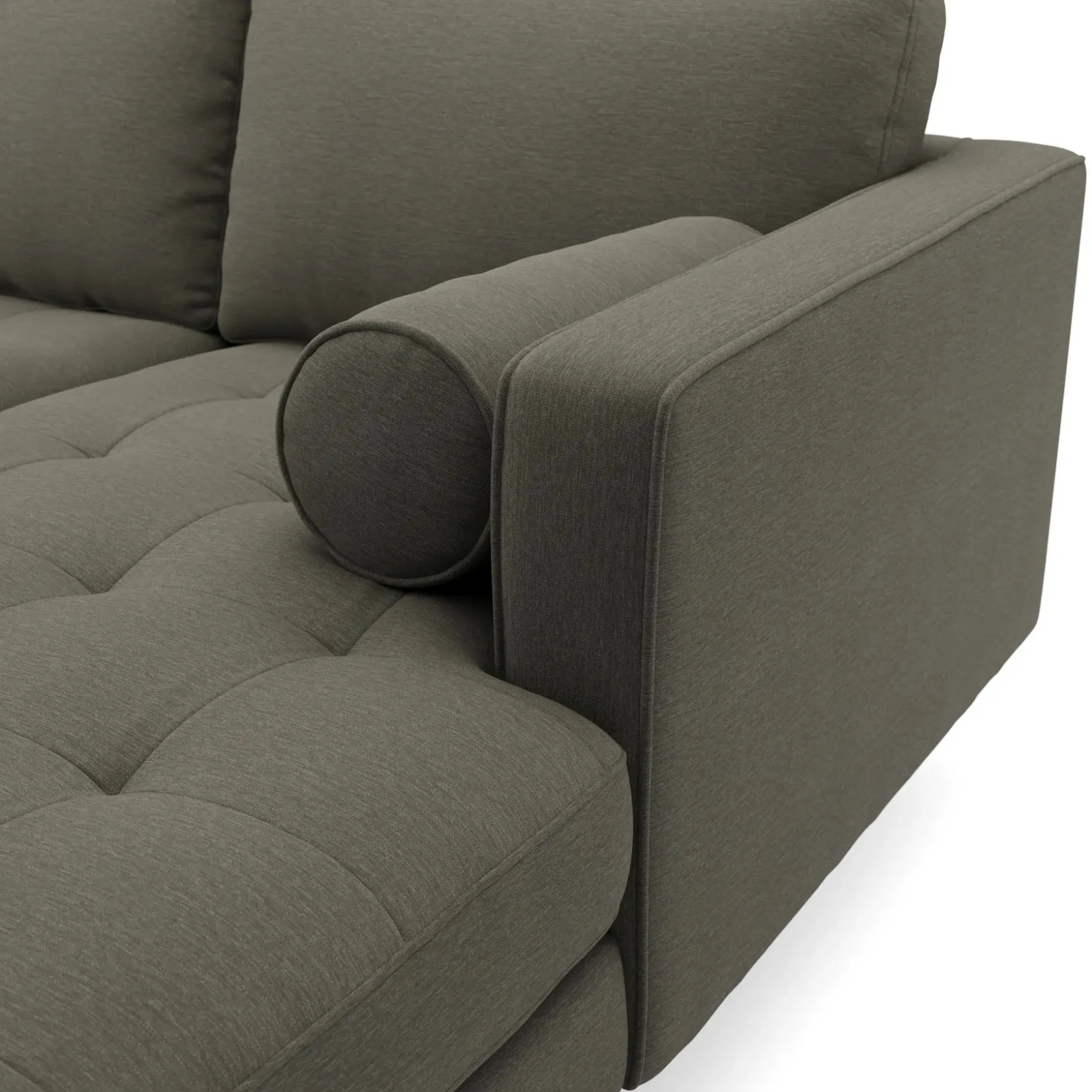 Sven 100" Tufted Right Sectional - Silver Moss