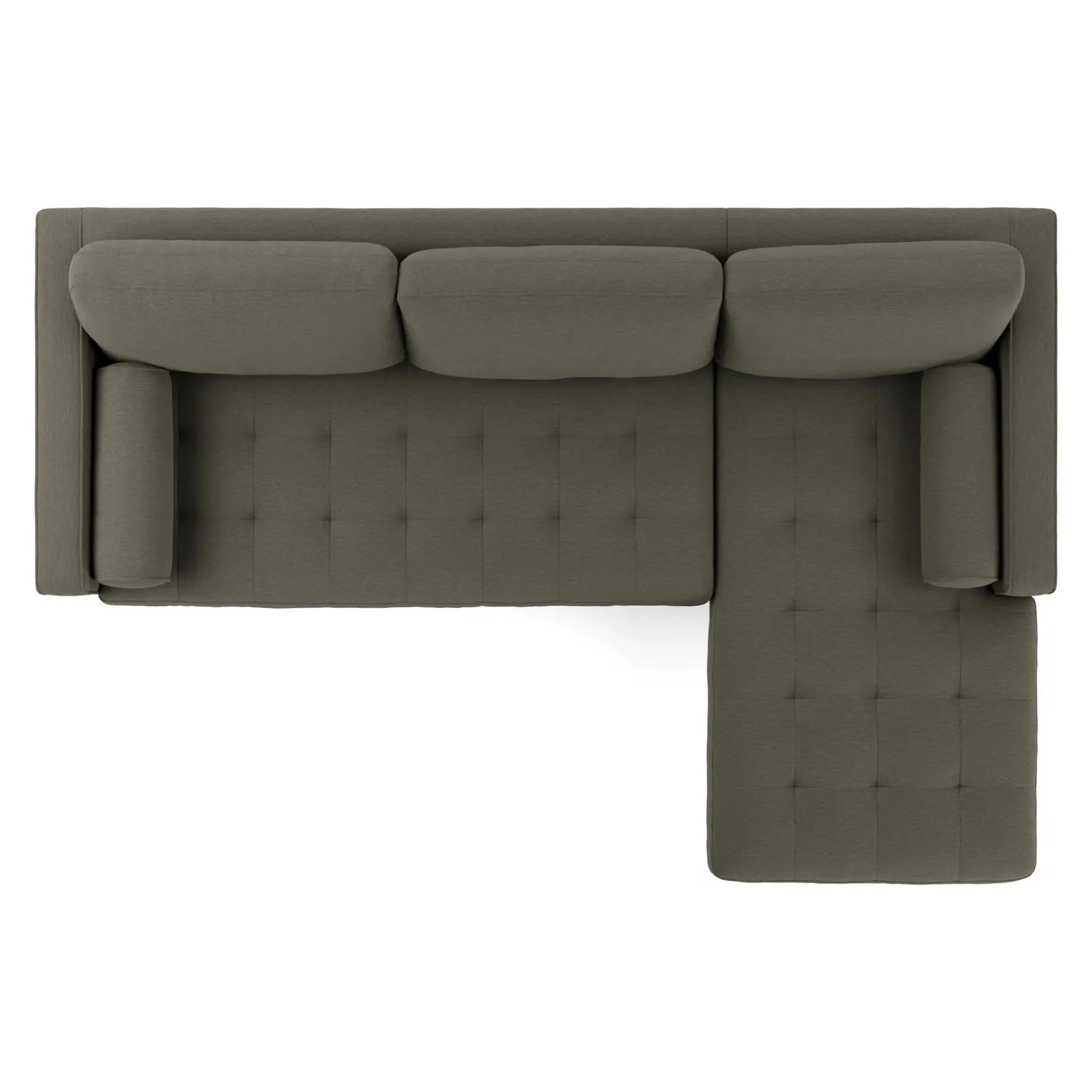 Sven 100" Tufted Right Sectional - Silver Moss
