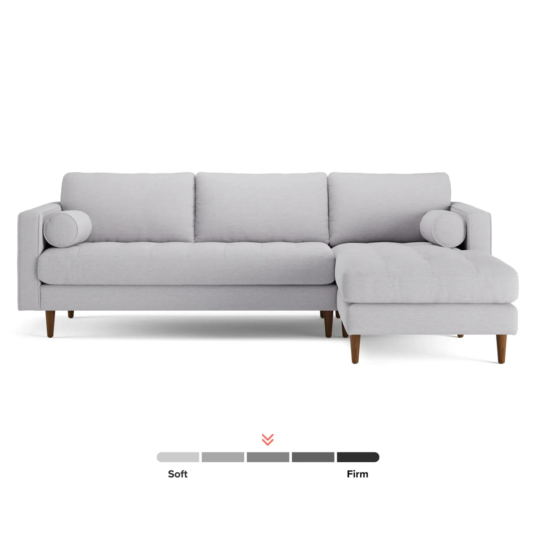 Sven 100" Tufted Right Sectional - Silver Ivory