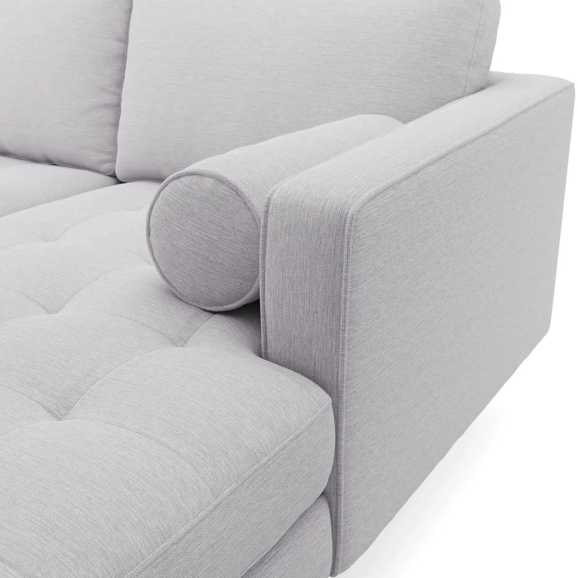 Sven 100" Tufted Right Sectional - Silver Ivory