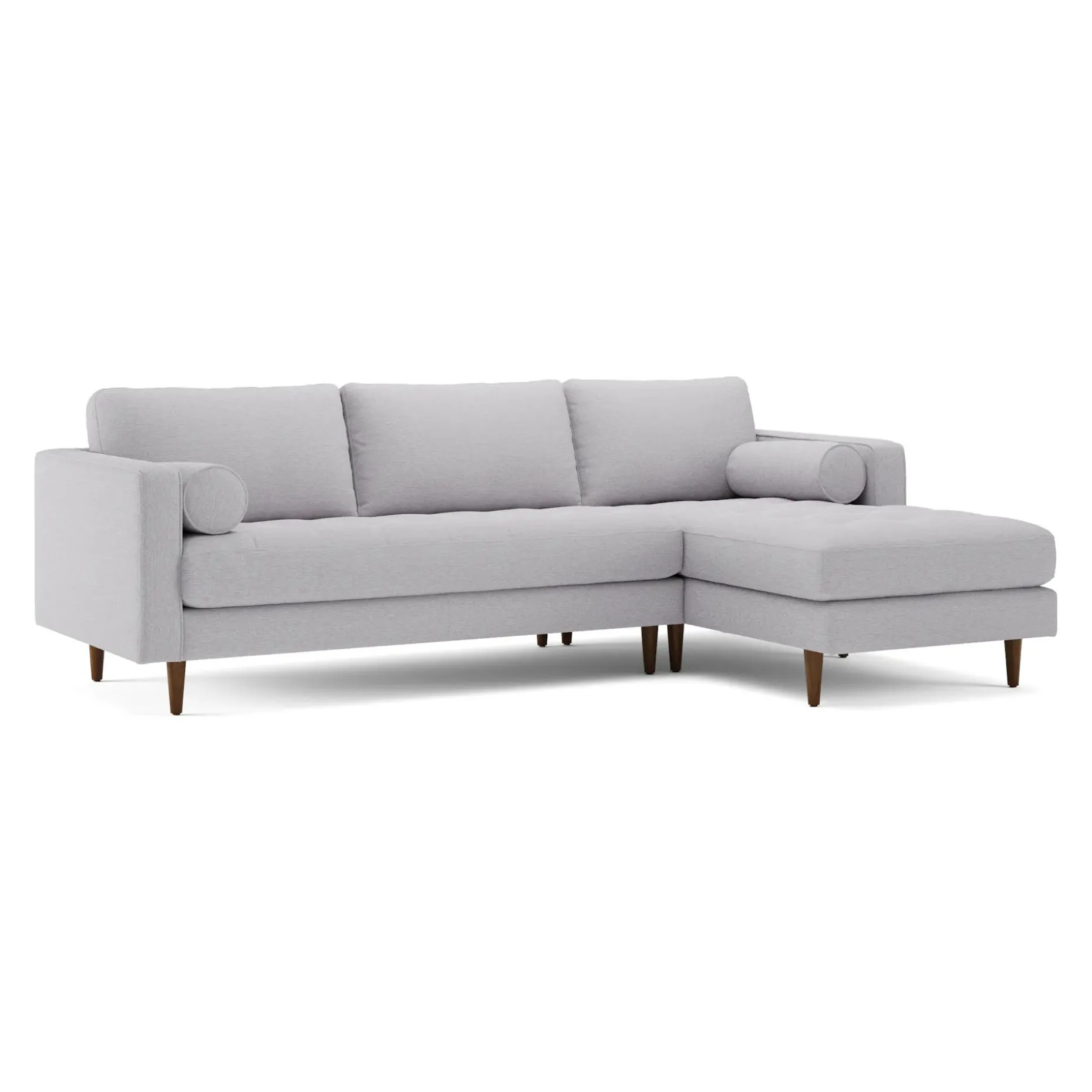 Sven 100" Tufted Right Sectional - Silver Ivory