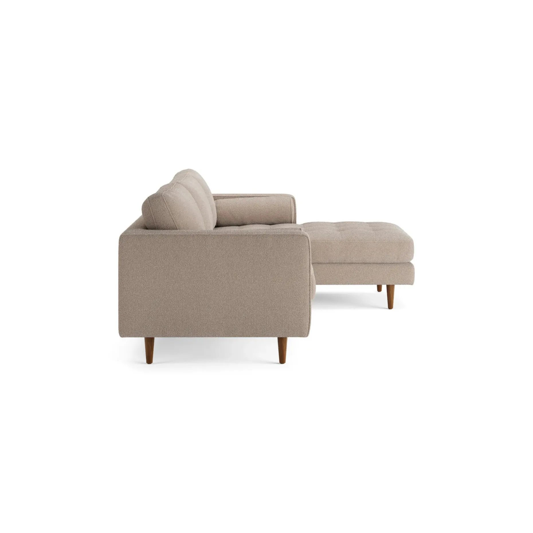 Sven 100" Tufted Right Sectional - Sandstone Wool Bouclé