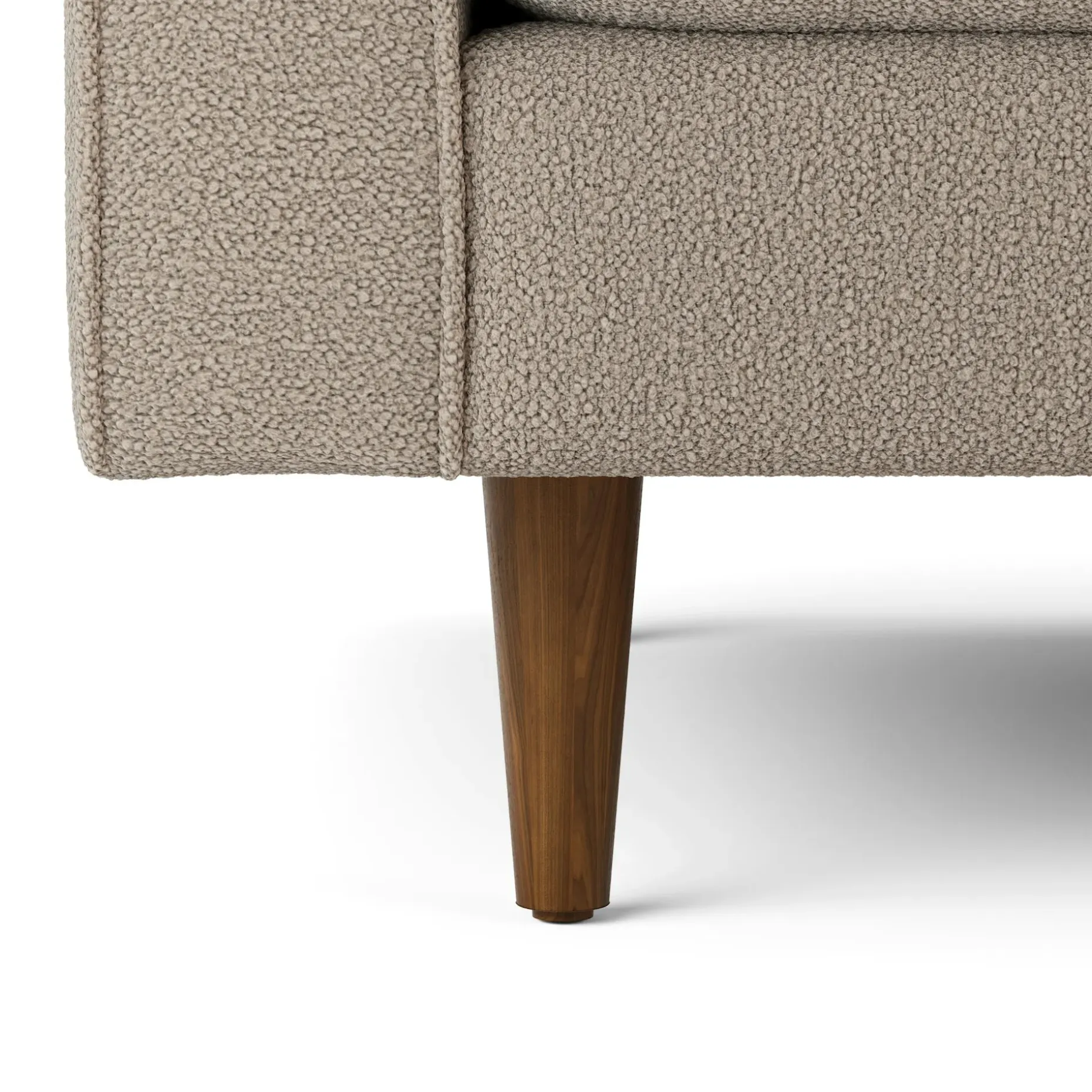 Sven 100" Tufted Right Sectional - Sandstone Wool Bouclé