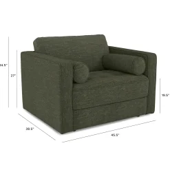 Sven 45.5" Tufted Sleeper Chair - Fir Green