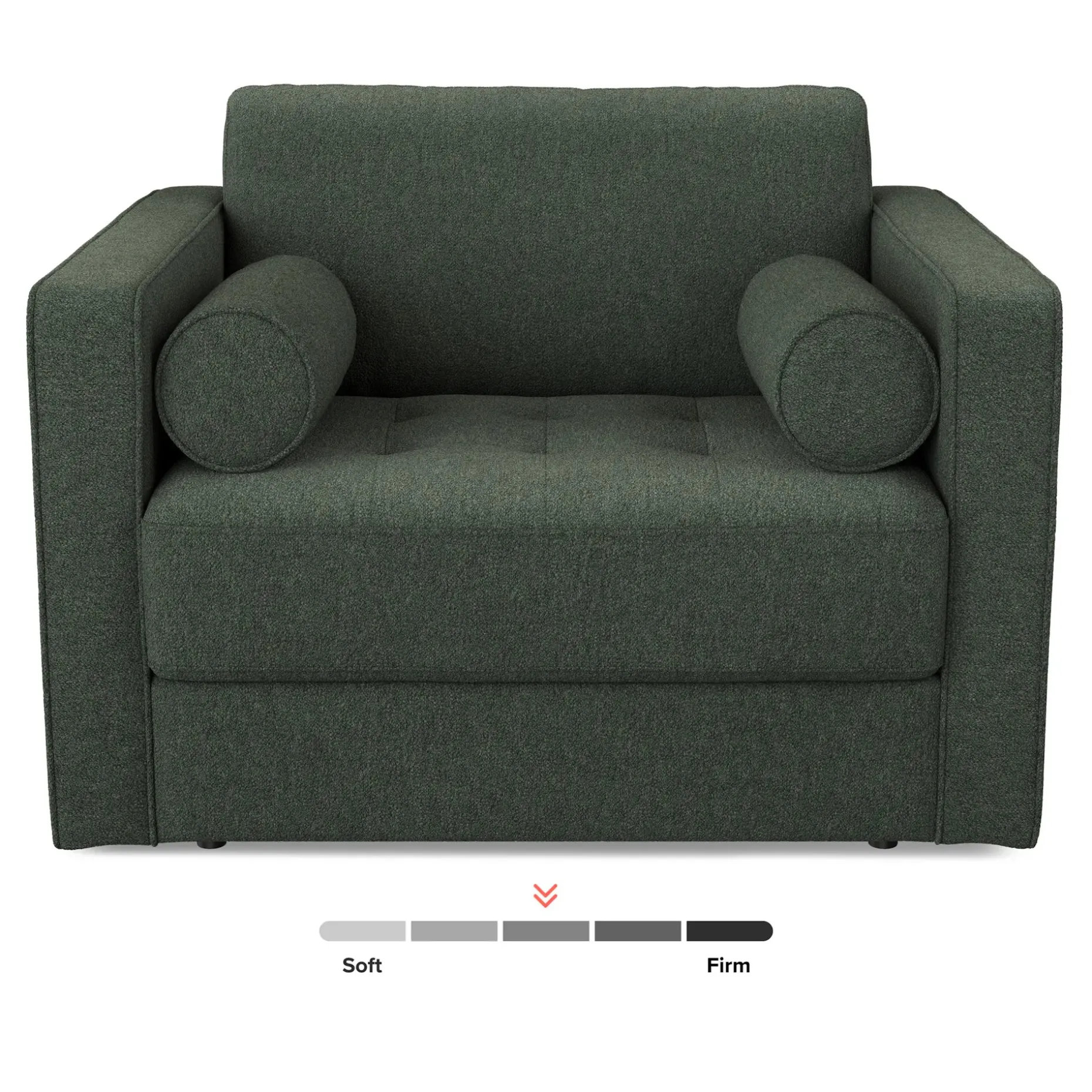 Sven 45.5" Tufted Sleeper Chair - Green Wool Bouclé