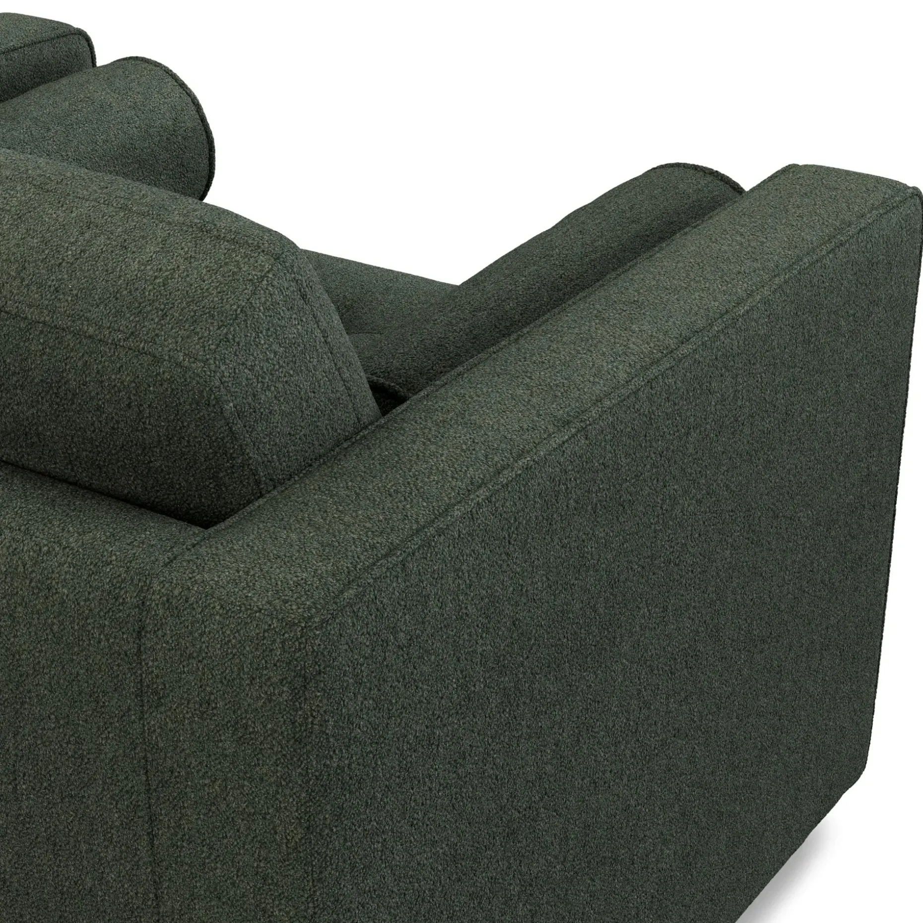 Sven 45.5" Tufted Sleeper Chair - Green Wool Bouclé