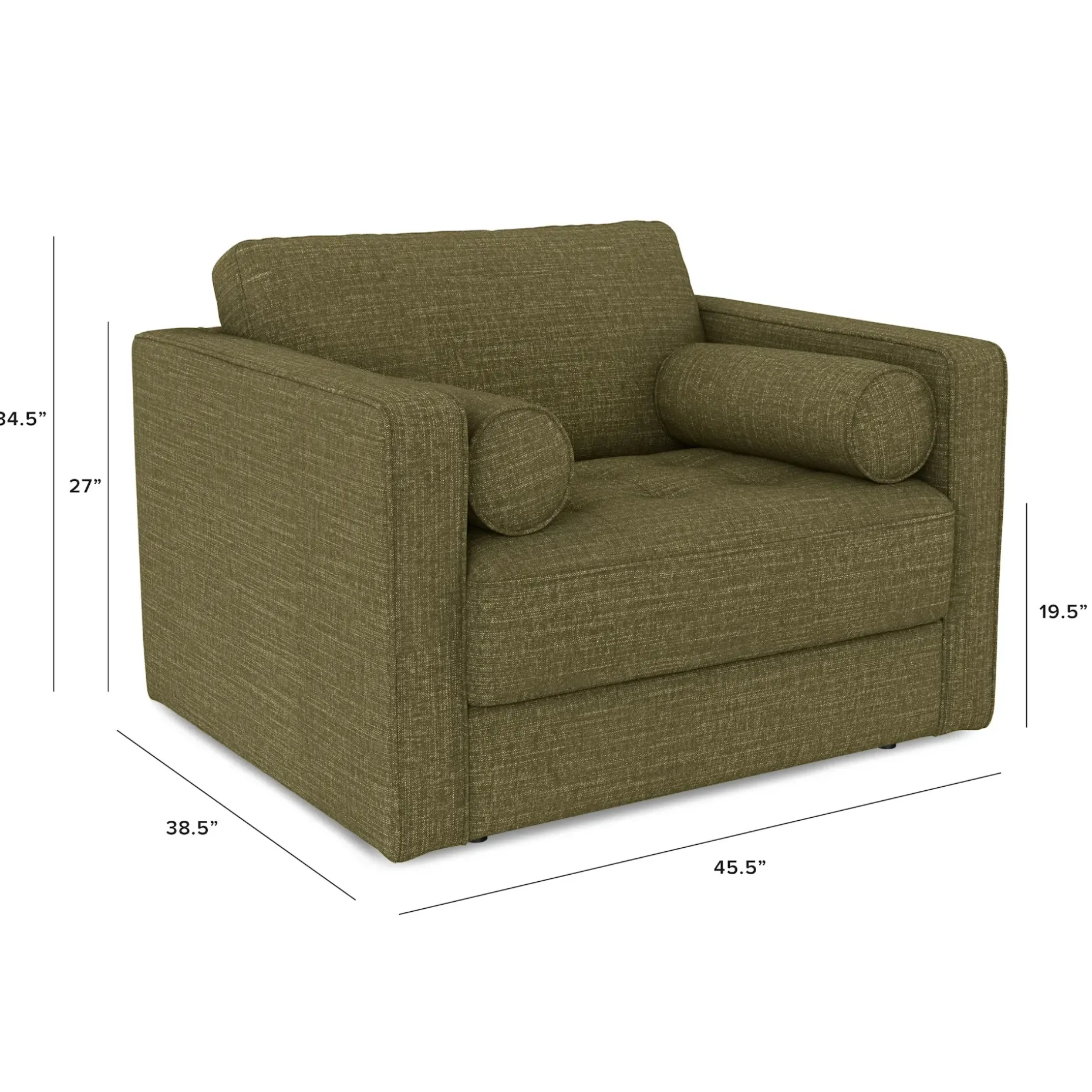 Sven 45.5" Tufted Sleeper Chair - Napa Moss
