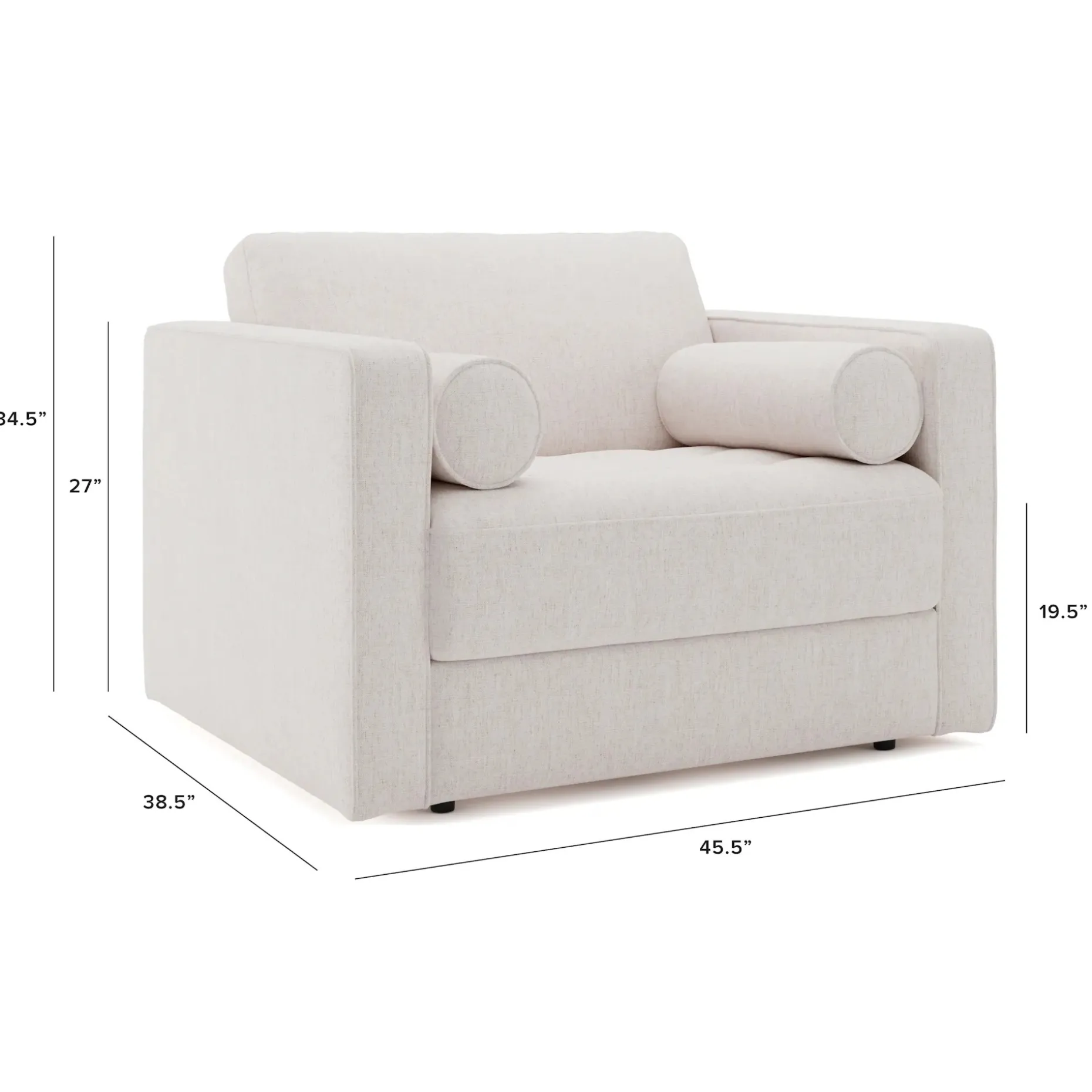 Sven 45.5" Tufted Sleeper Chair - Napa White
