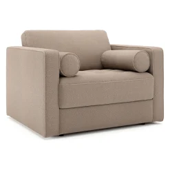 Sven 45.5" Tufted Sleeper Chair - Sandstone Wool Bouclé