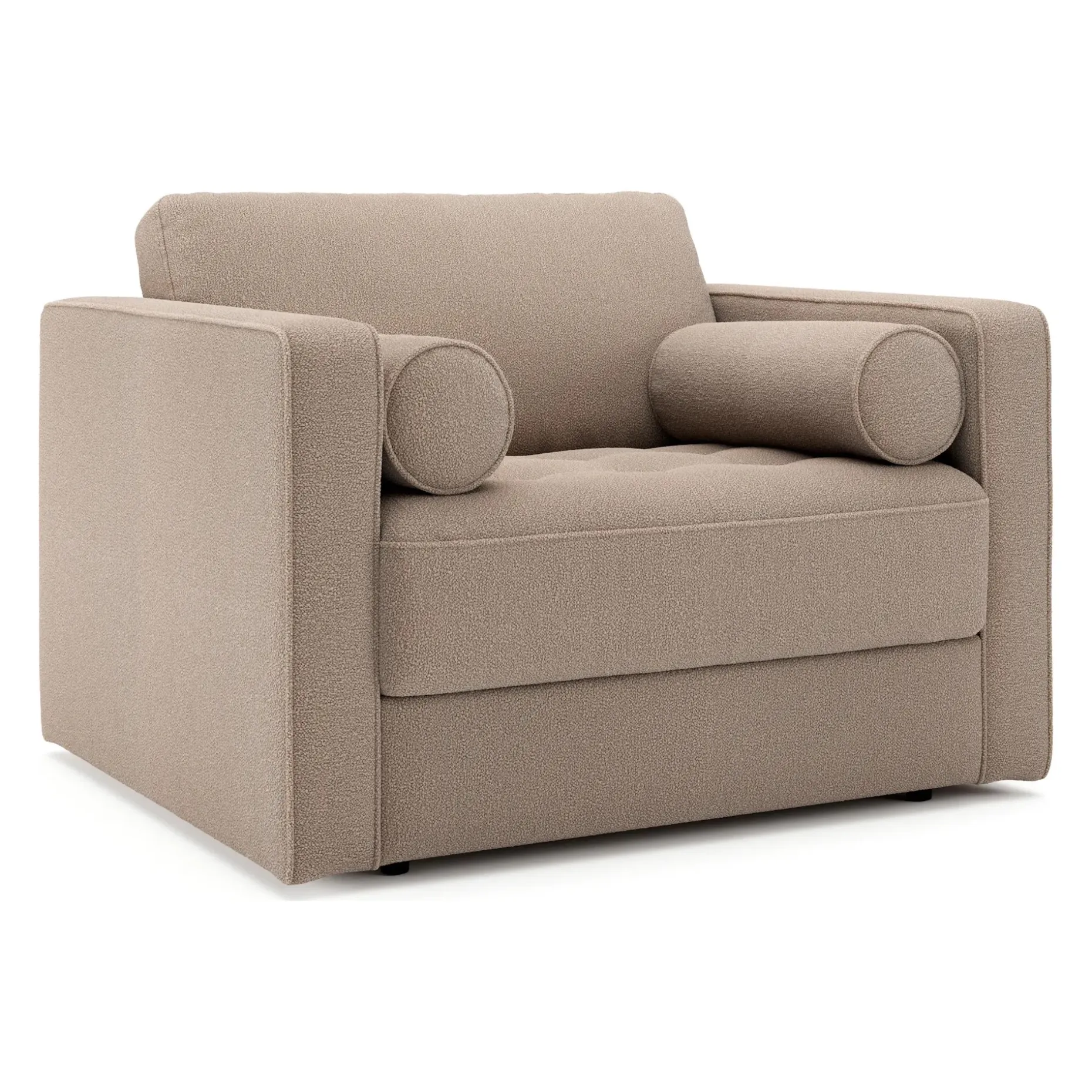 Sven 45.5" Tufted Sleeper Chair - Sandstone Wool Bouclé