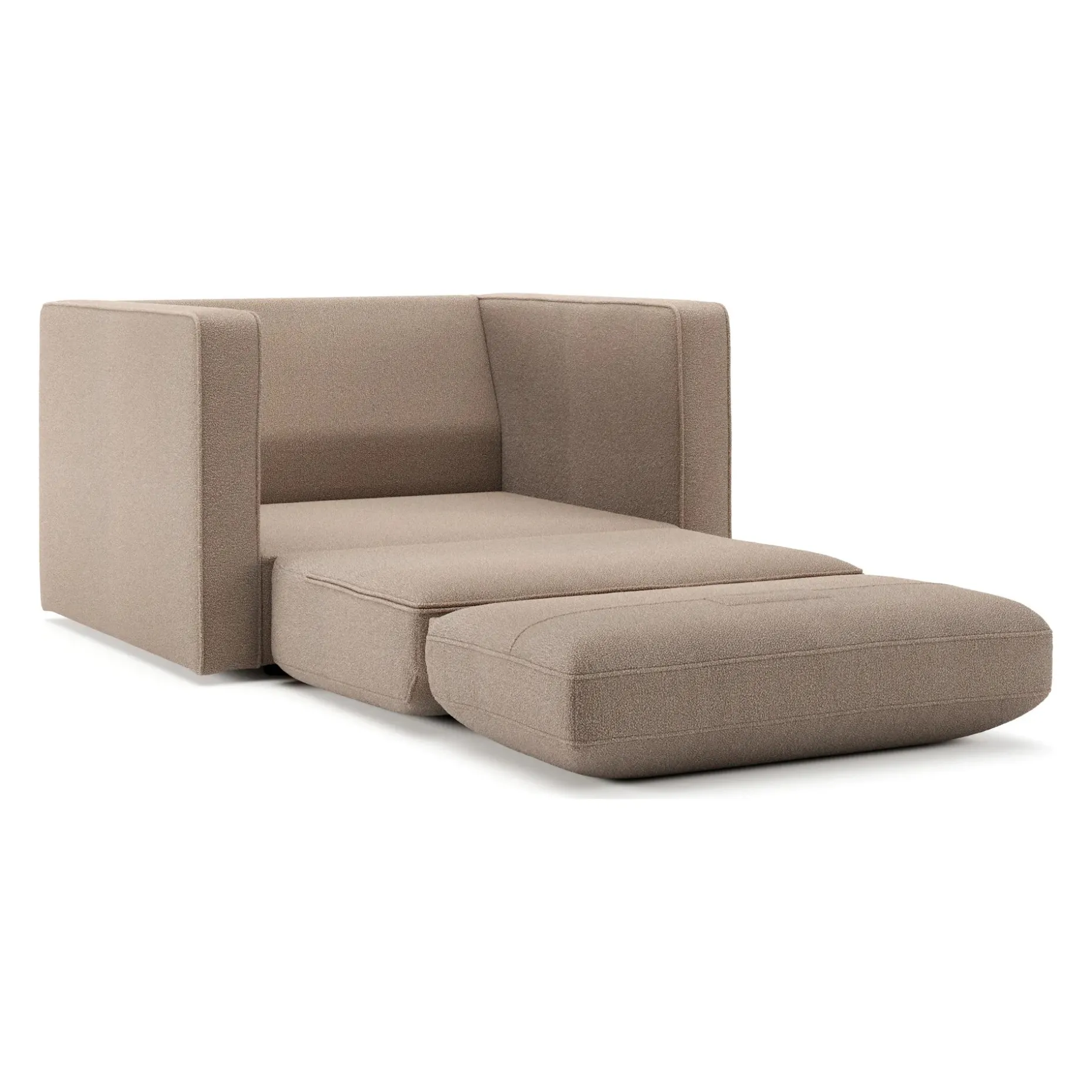 Sven 45.5" Tufted Sleeper Chair - Sandstone Wool Bouclé