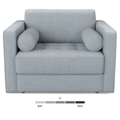 Sven 45.5" Tufted Sleeper Chair - Silver Light Blue
