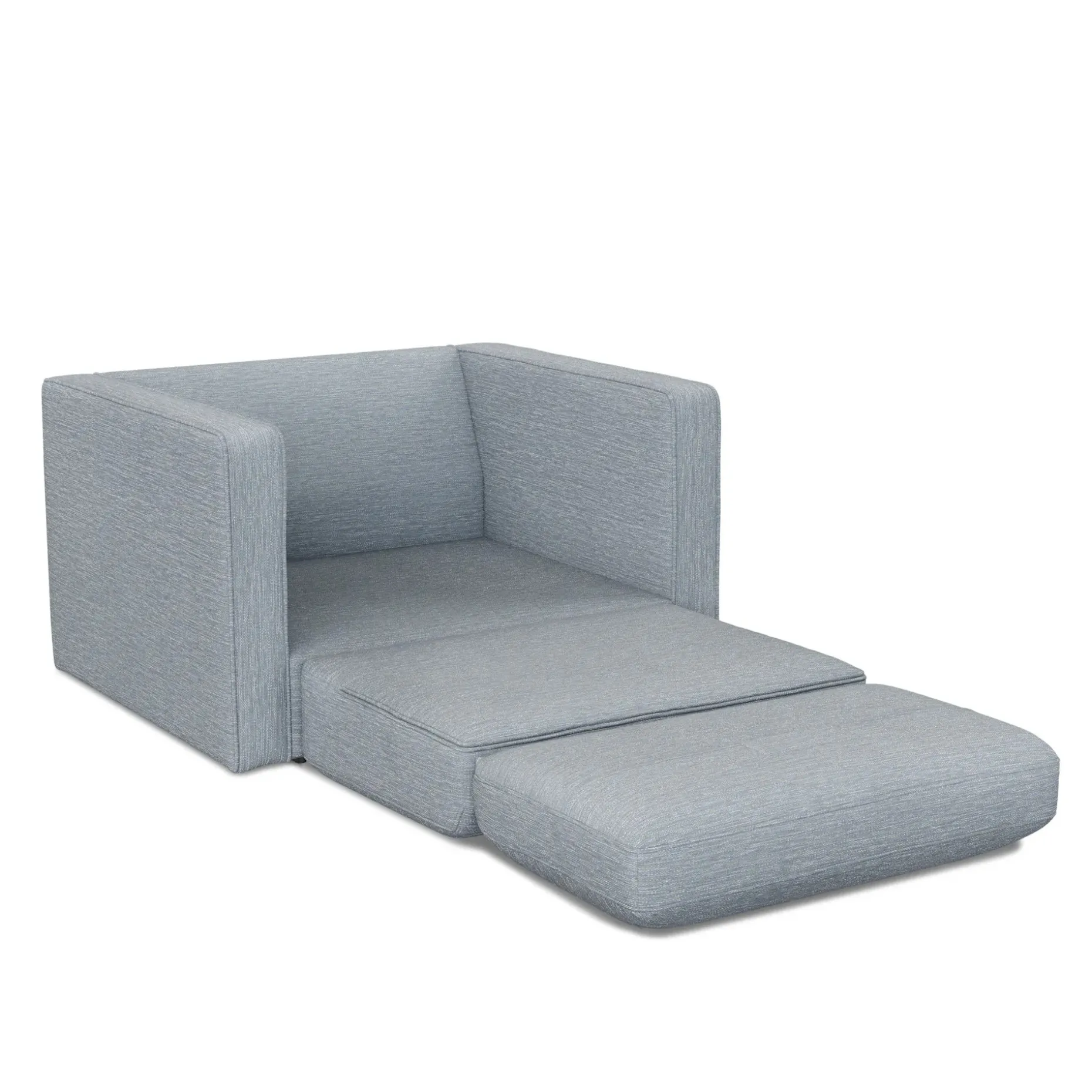 Sven 45.5" Tufted Sleeper Chair - Silver Light Blue