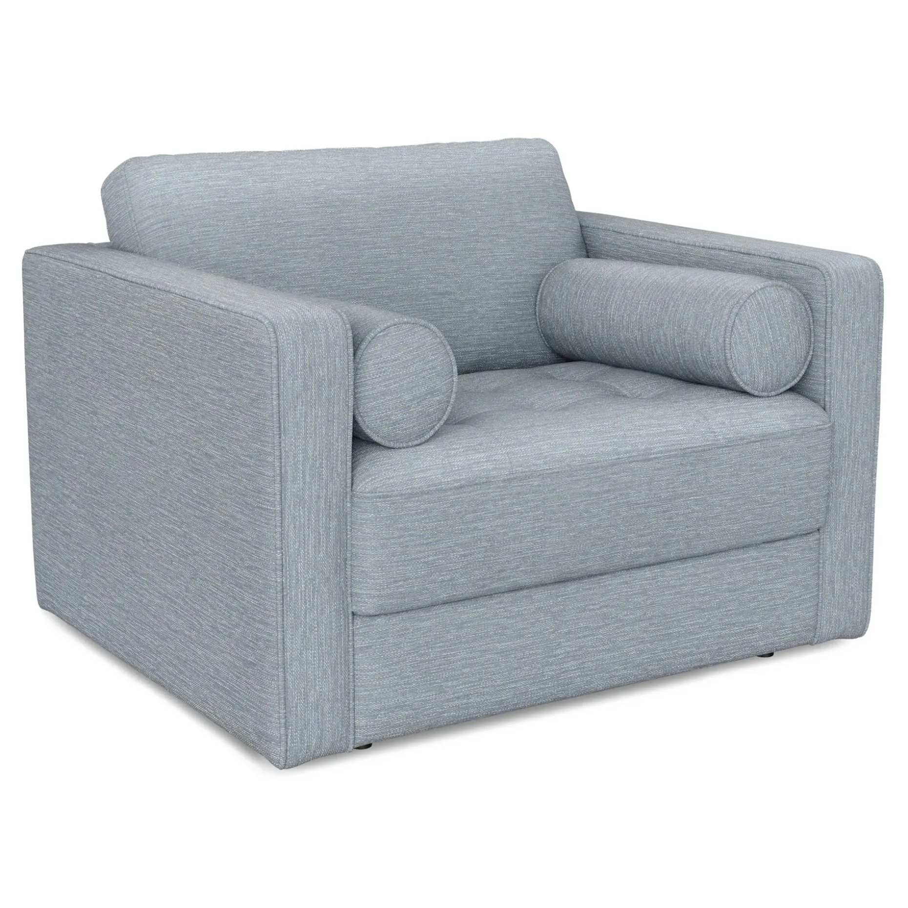 Sven 45.5" Tufted Sleeper Chair - Silver Light Blue