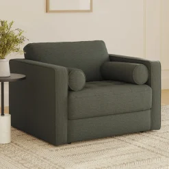 Sven 45.5" Tufted Sleeper Chair - Silver Moss