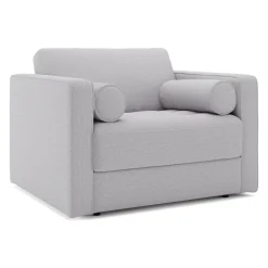 Sven 45.5" Tufted Sleeper Chair - Silver Ivory