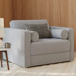 Sven 45.5" Tufted Sleeper Chair - Stone Gray