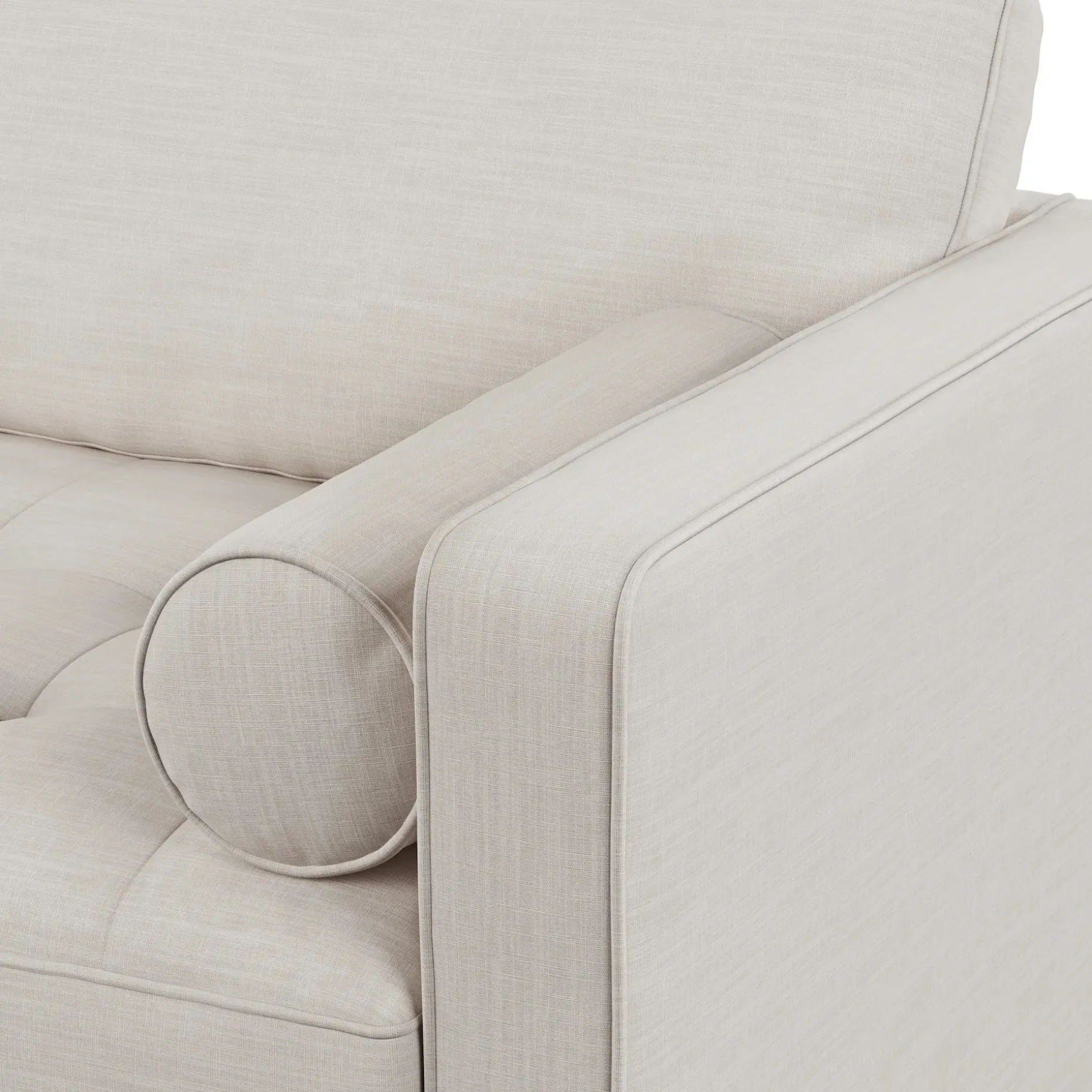 Sven 88" Tufted Sofa Bed - Biscuit Cream