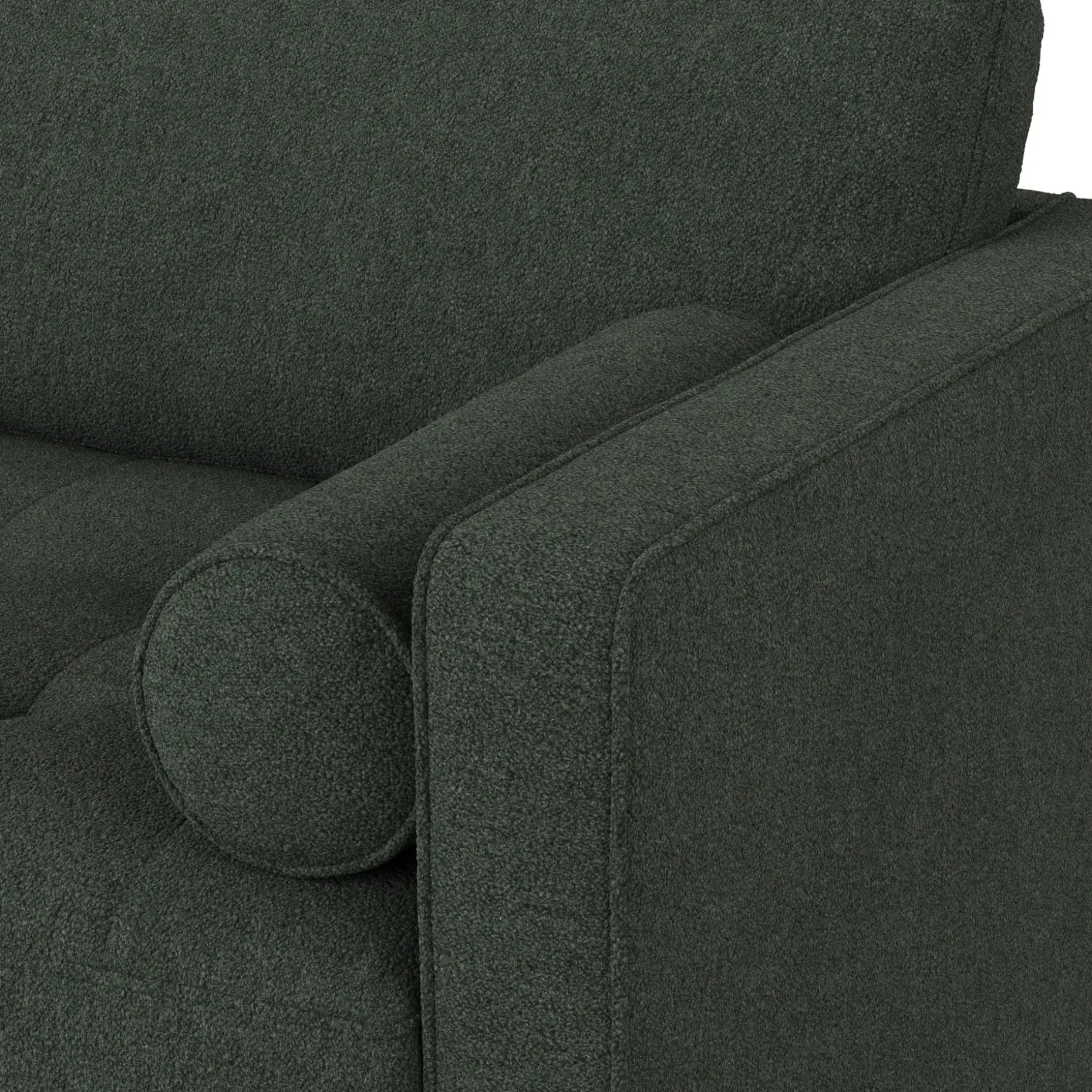 Sven 88" Tufted Sofa Bed - Green Wool Bouclé