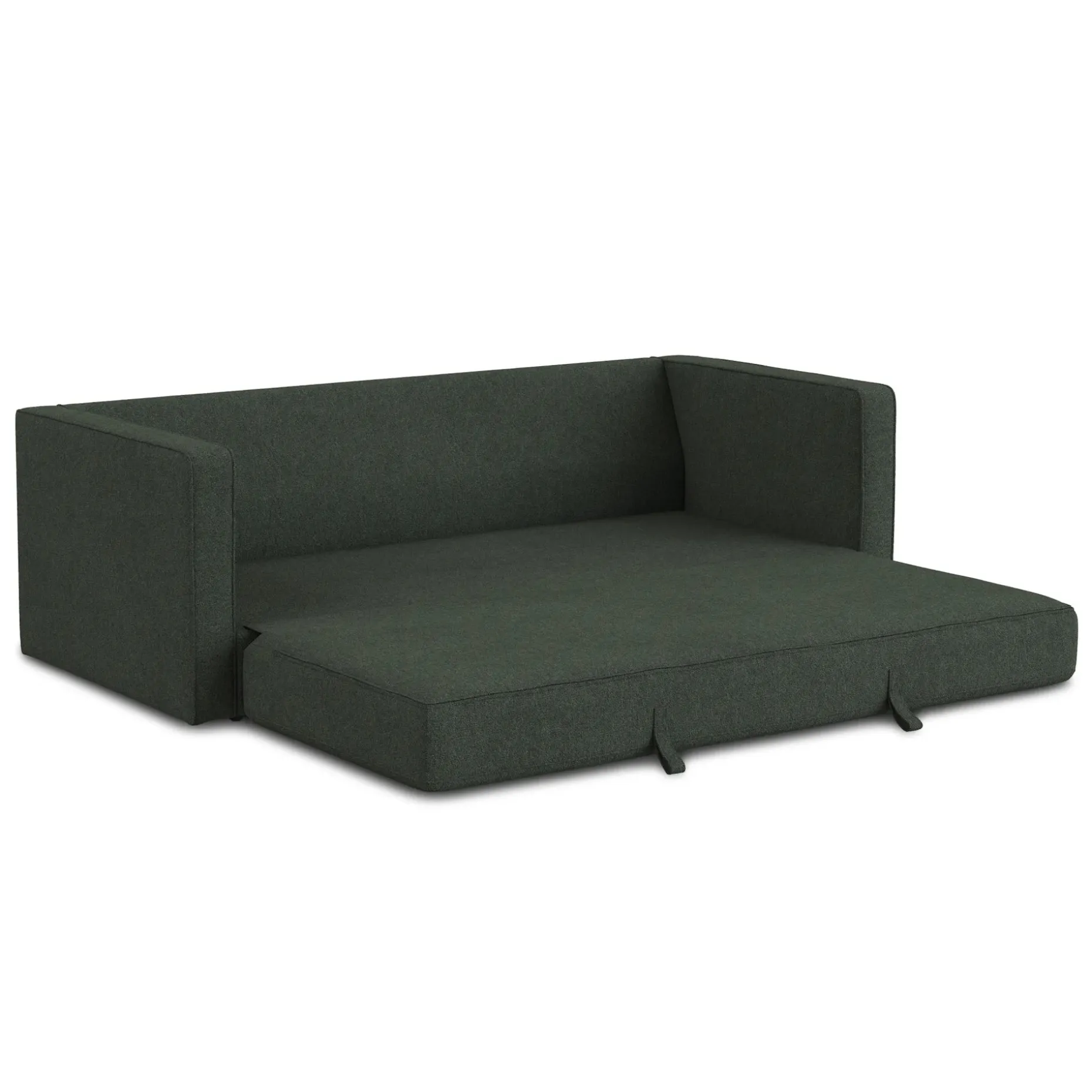 Sven 88" Tufted Sofa Bed - Green Wool Bouclé