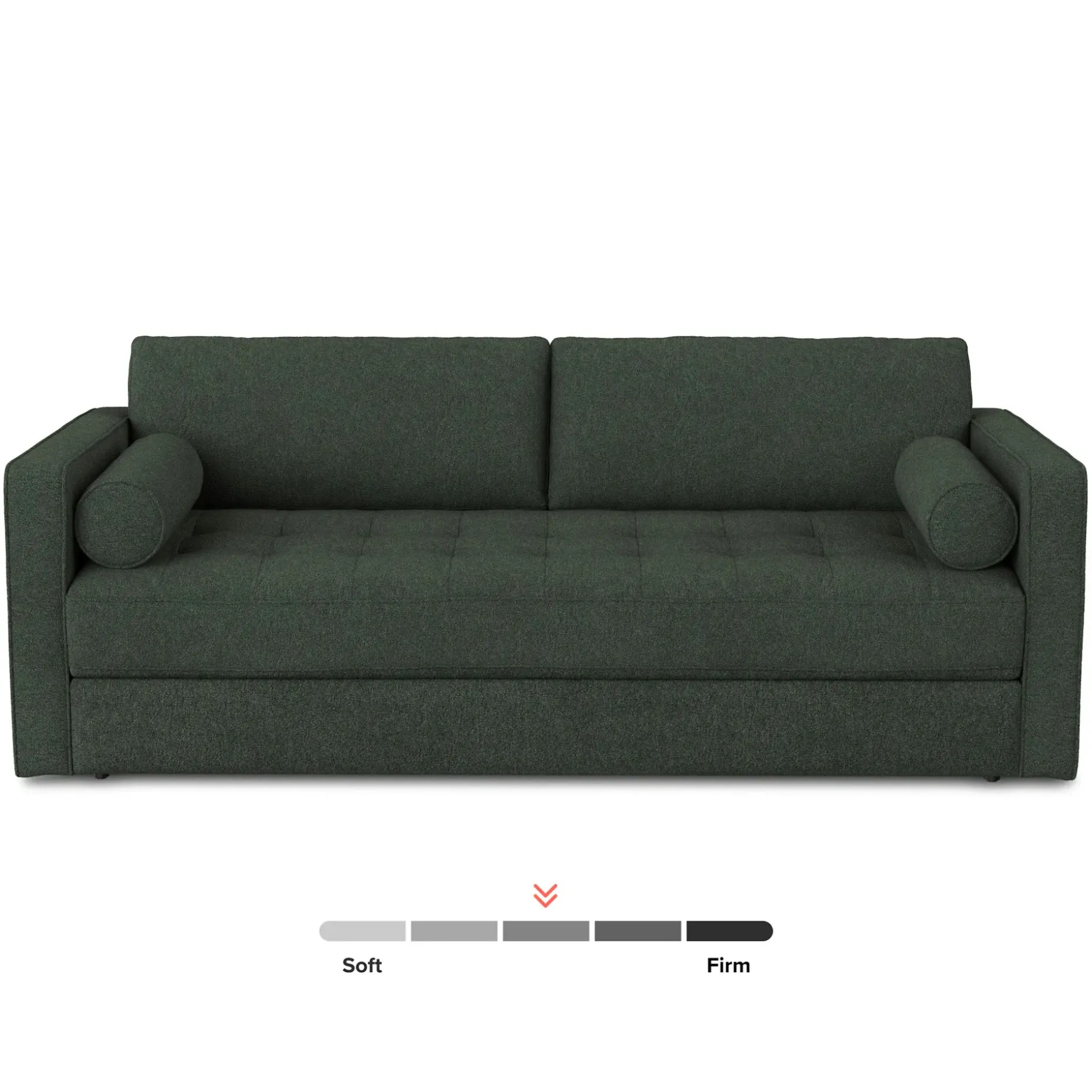 Sven 88" Tufted Sofa Bed - Green Wool Bouclé