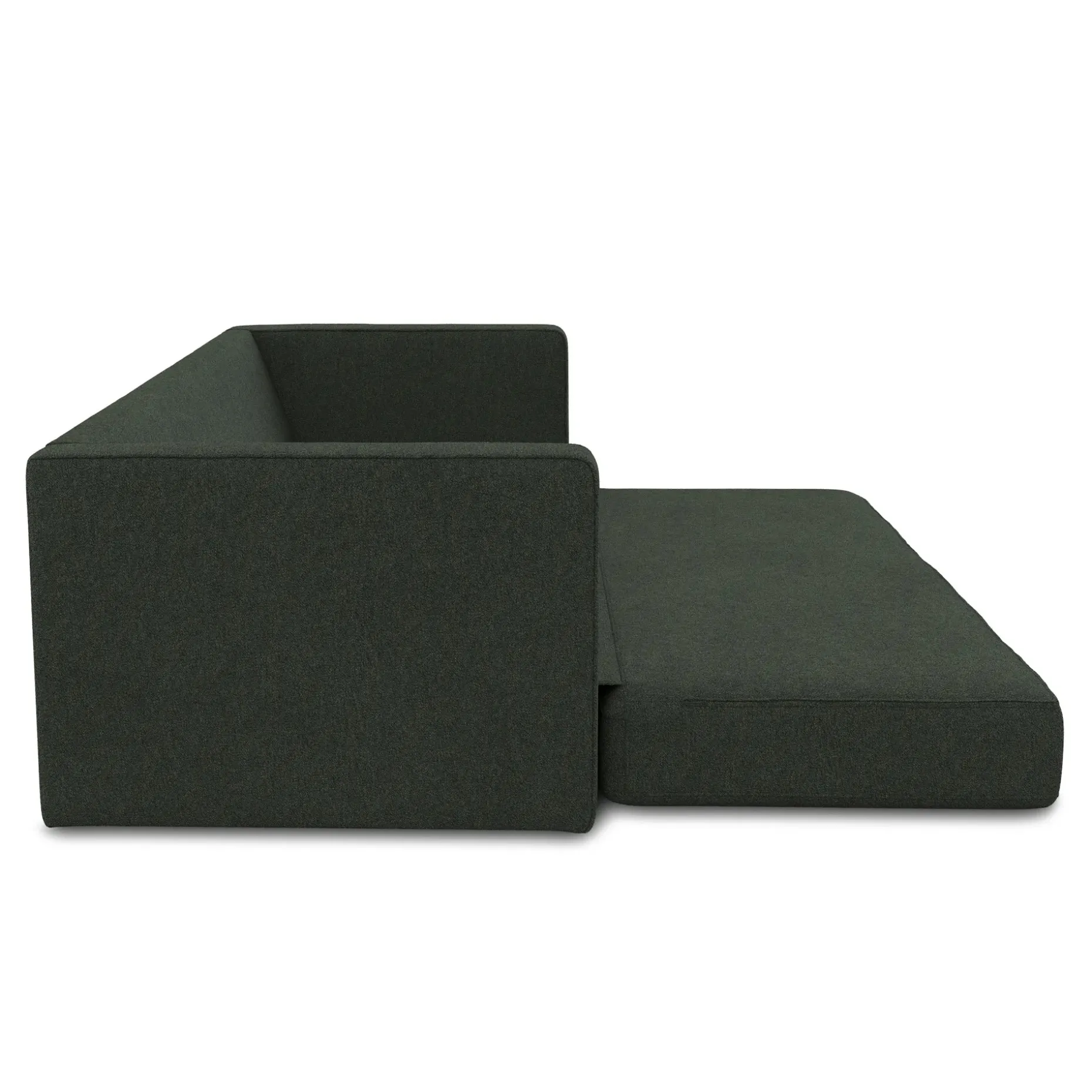 Sven 88" Tufted Sofa Bed - Green Wool Bouclé
