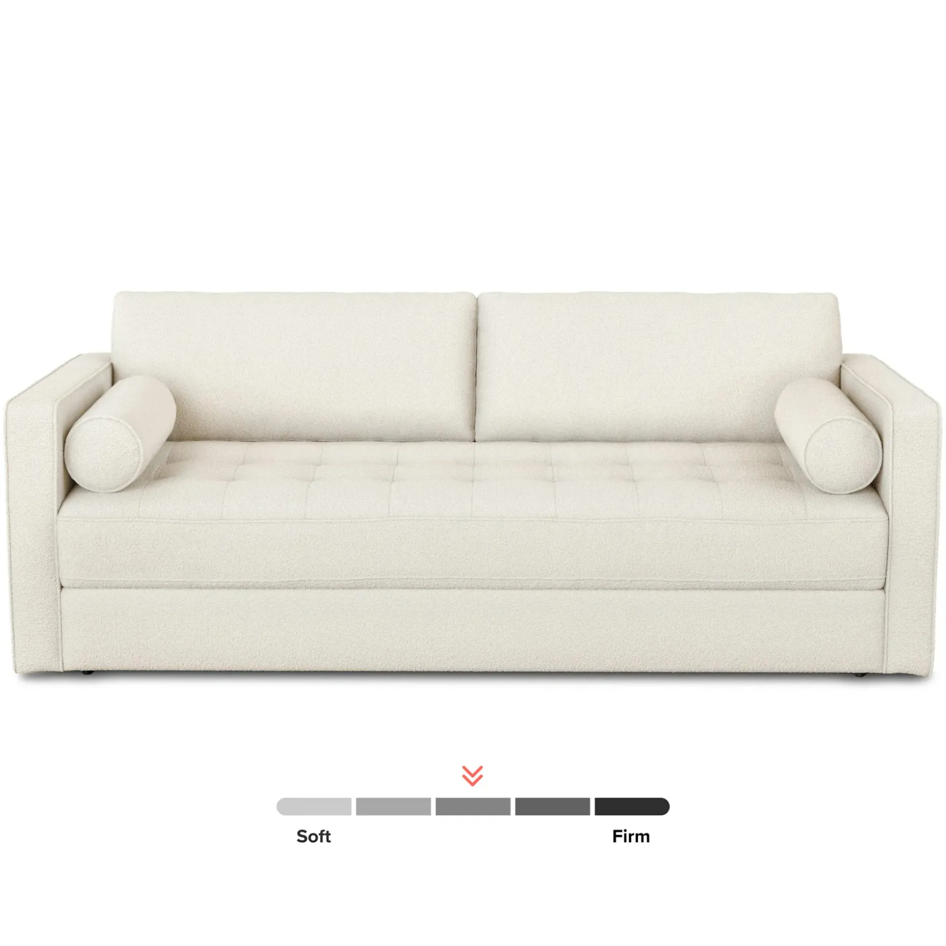 Sven 88" Tufted Sofa Bed - Ivory Wool Bouclé