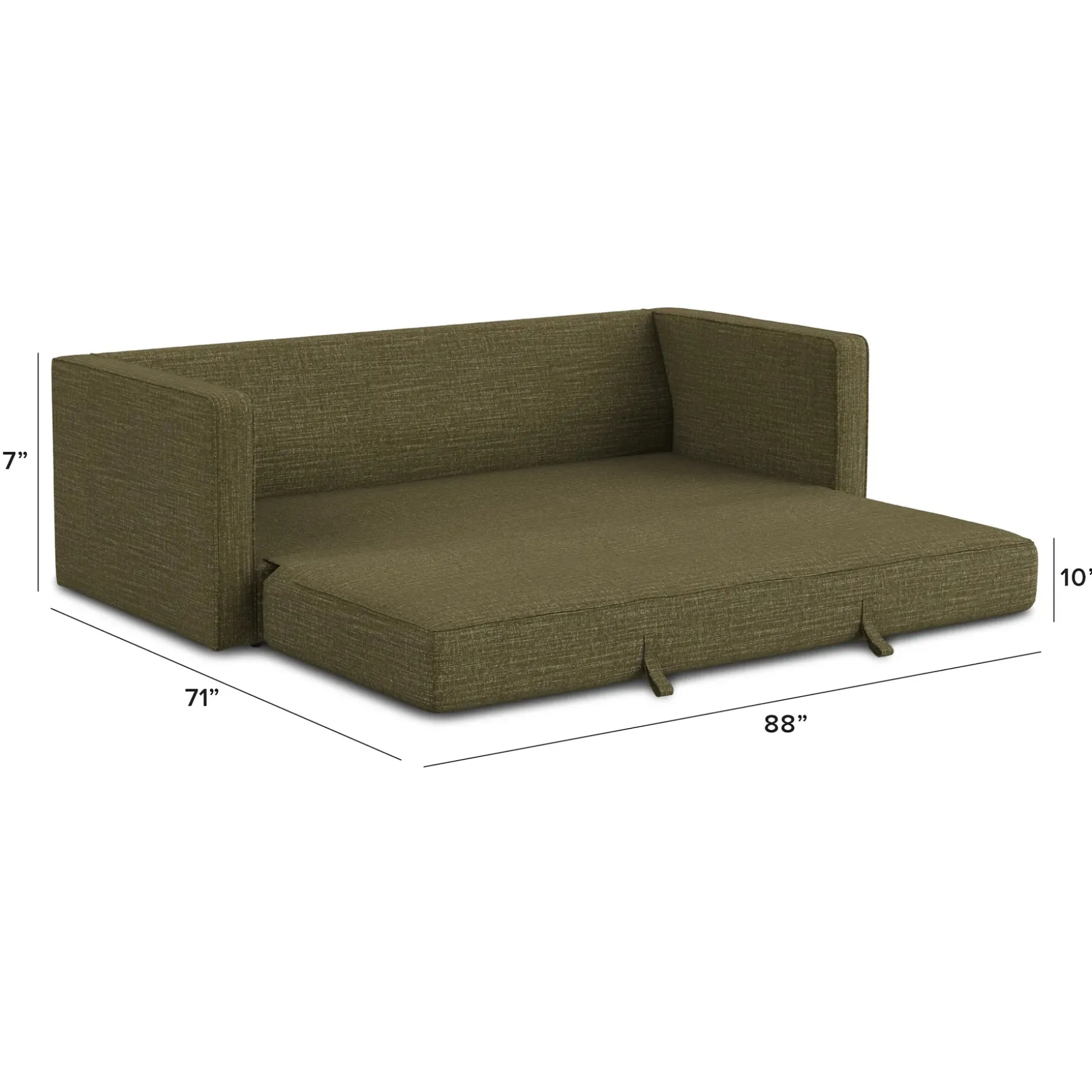 Sven 88" Tufted Sofa Bed - Napa Moss