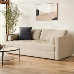Sven 88" Tufted Sofa Bed - Ratine Buff