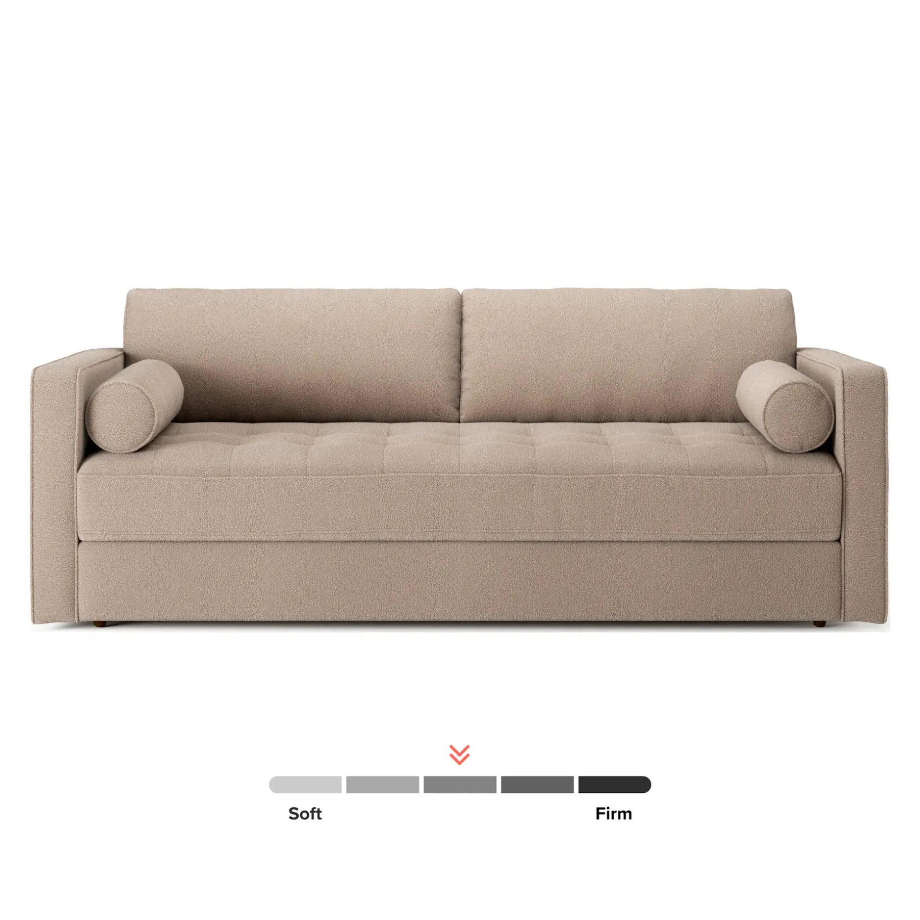 Sven 88" Tufted Sofa Bed - Sandstone Wool Bouclé