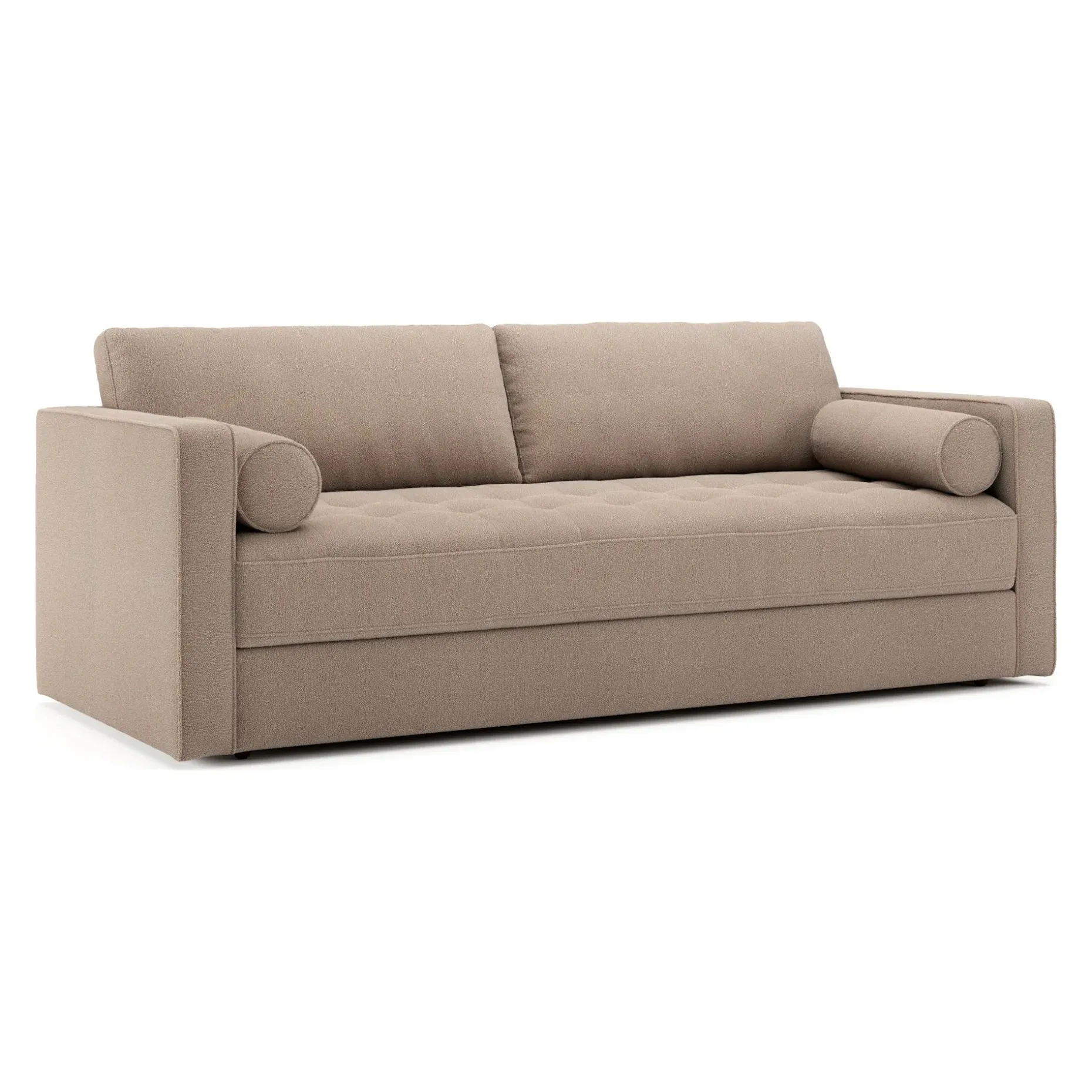 Sven 88" Tufted Sofa Bed - Sandstone Wool Bouclé