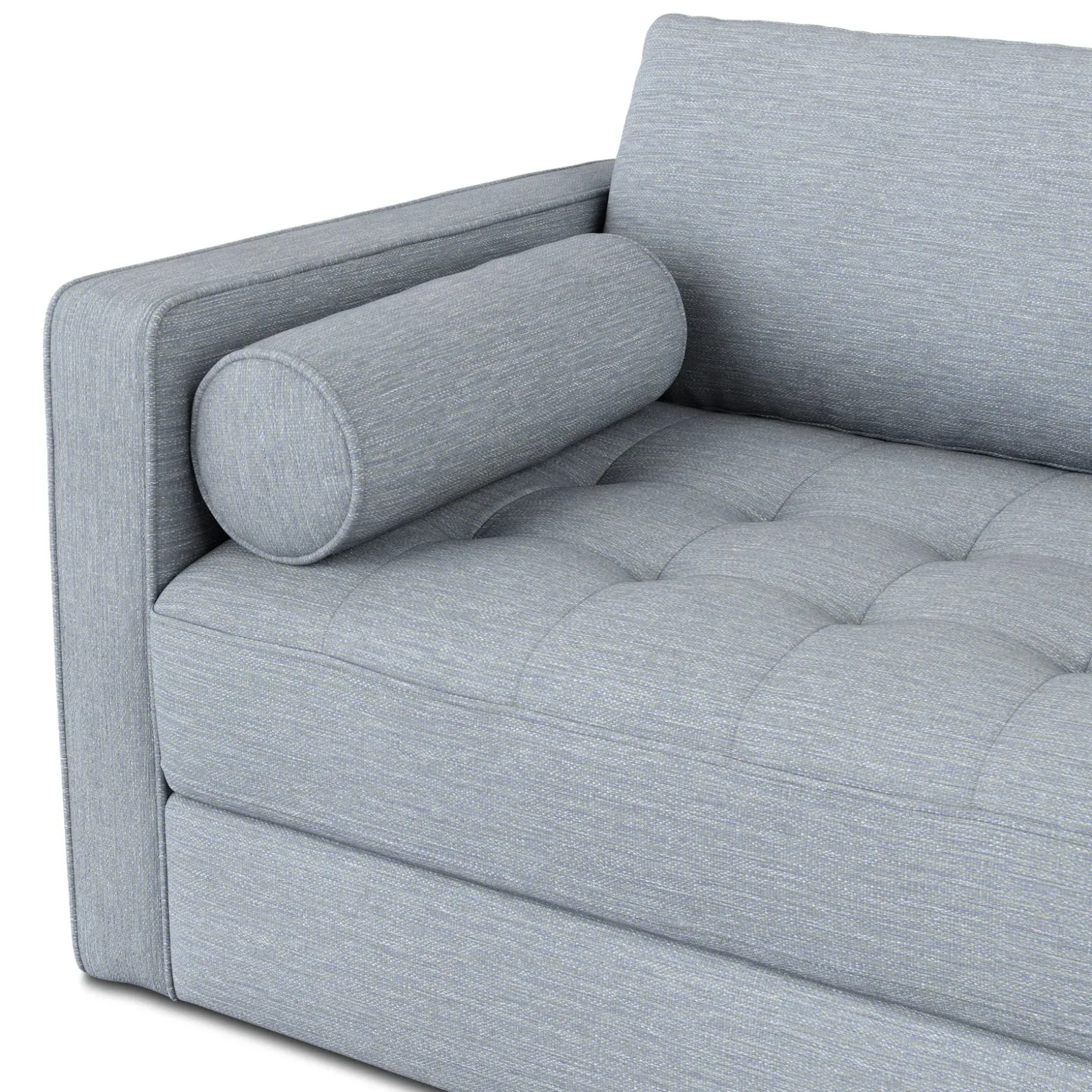 Sven 88" Tufted Sofa Bed - Silver Light Blue