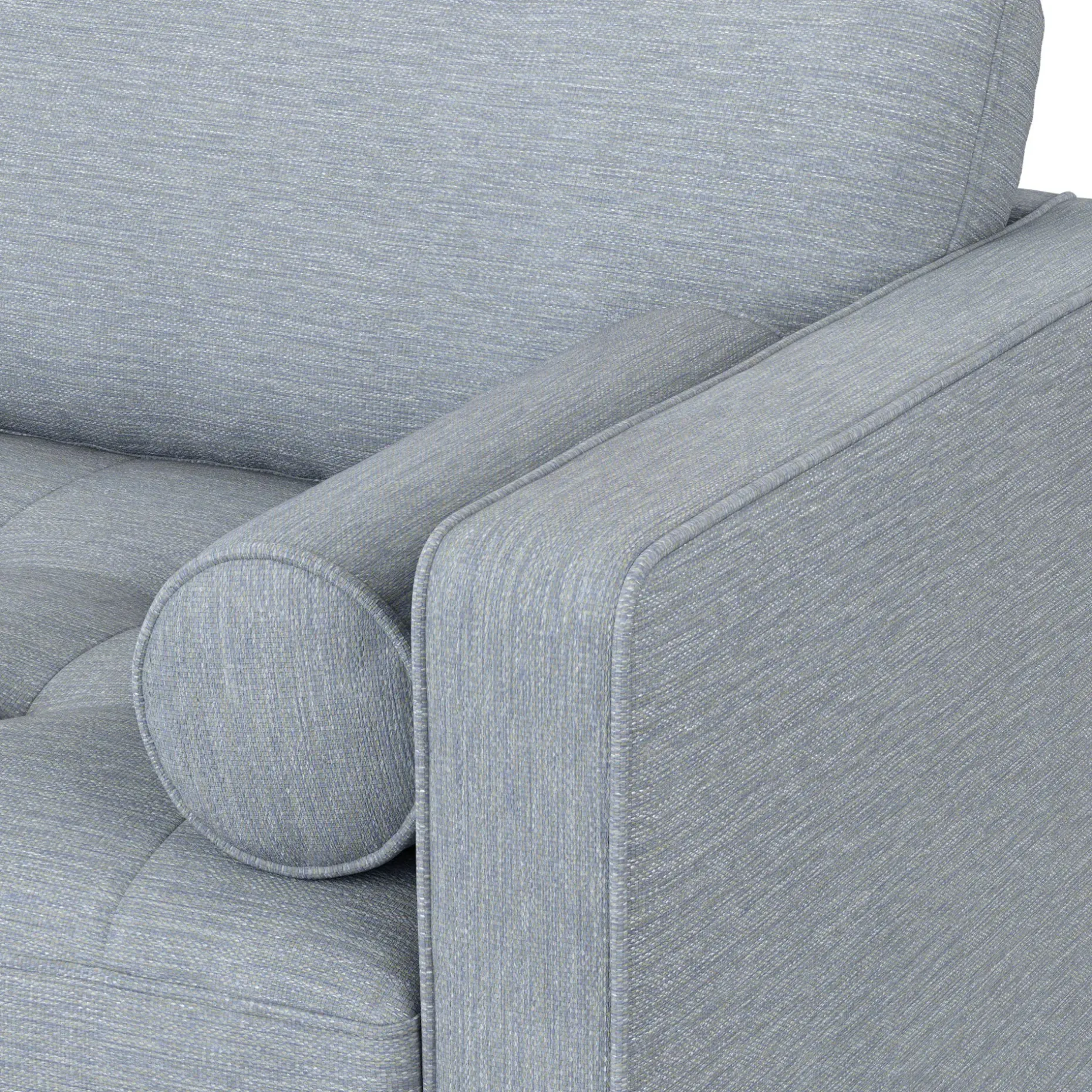 Sven 88" Tufted Sofa Bed - Silver Light Blue