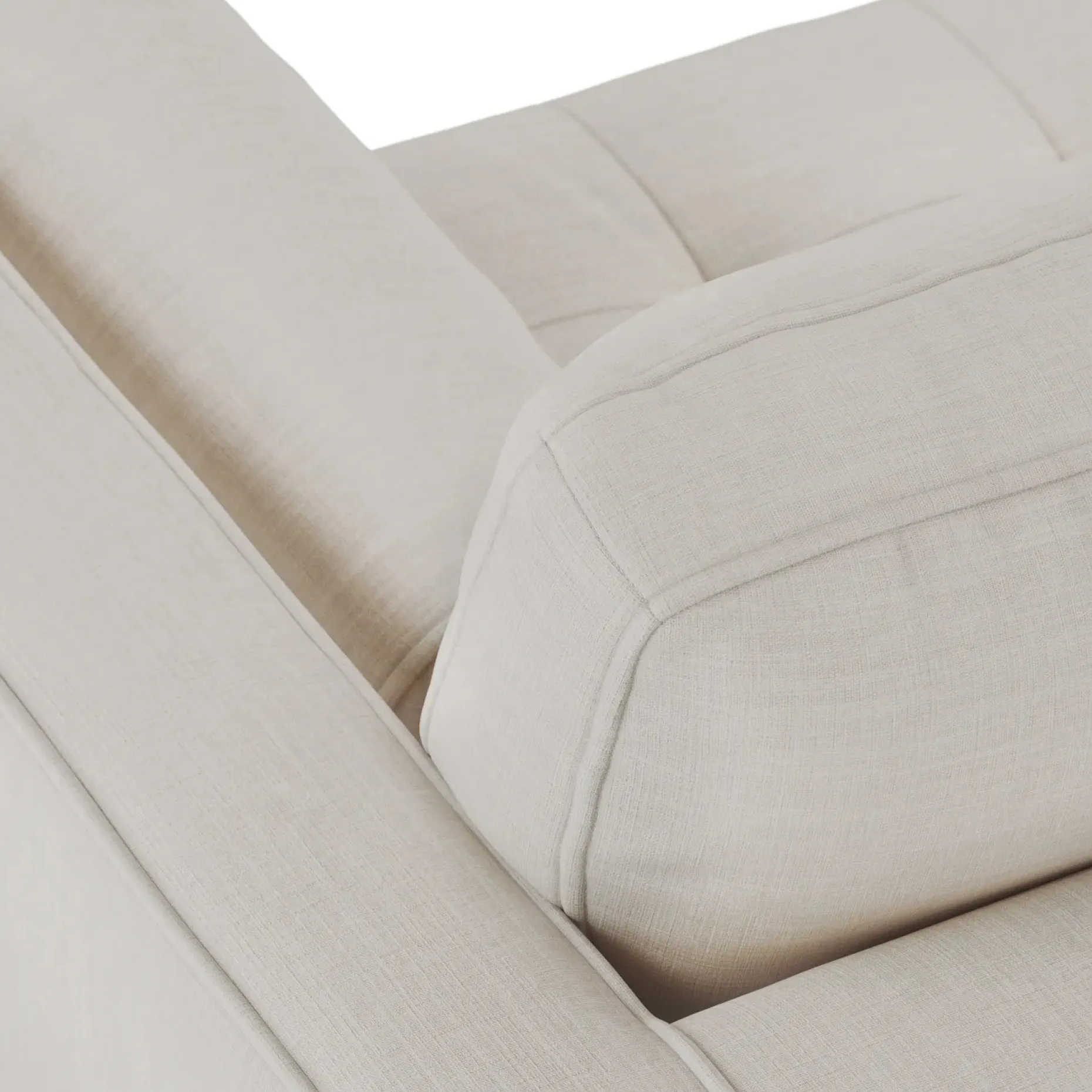 Sven 88" Tufted Sofa - Biscuit Cream
