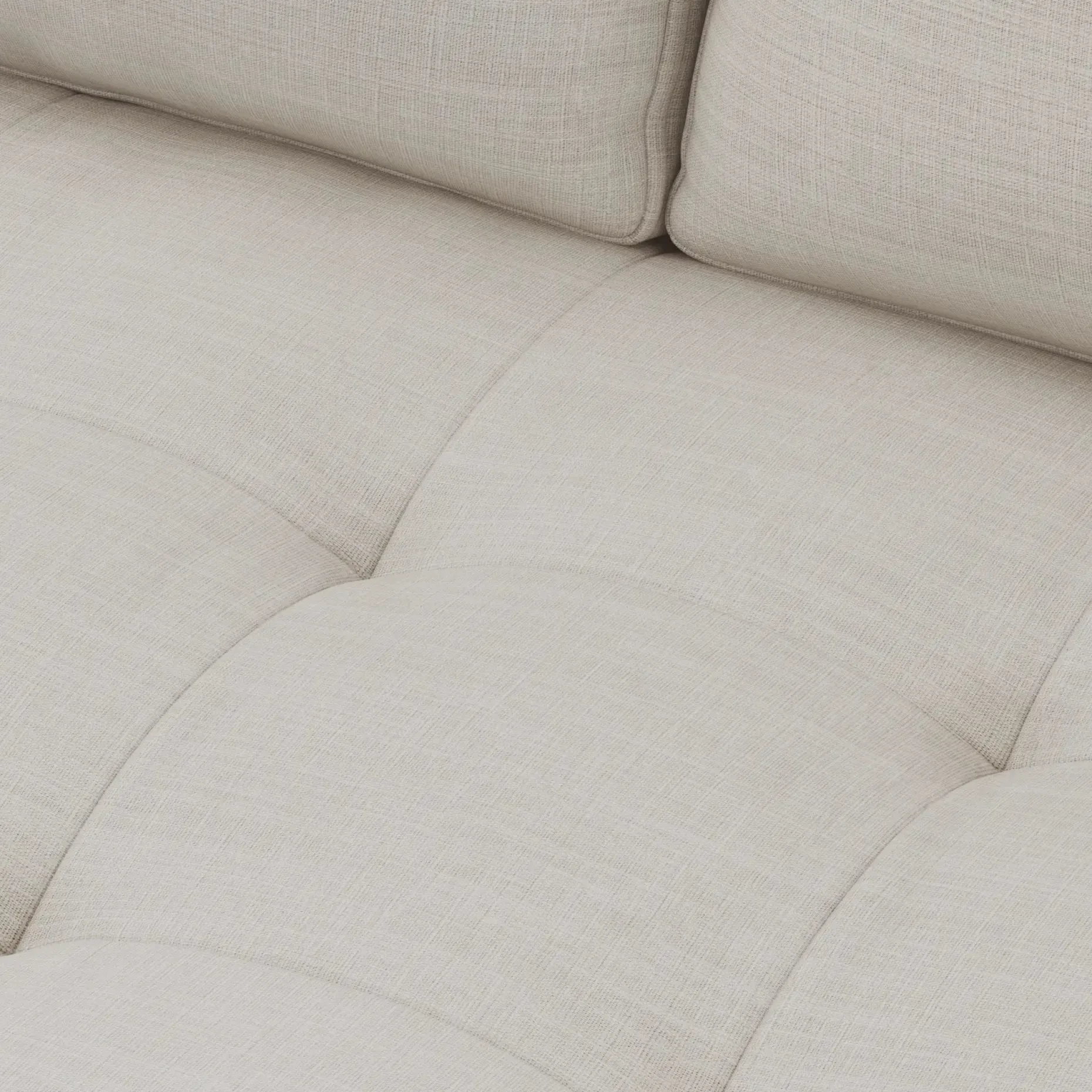 Sven 88" Tufted Sofa - Biscuit Cream