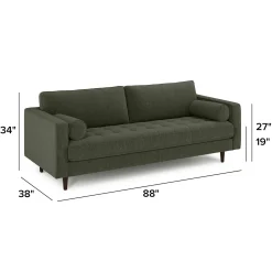 Sven 88" Tufted Sofa - Fir Green