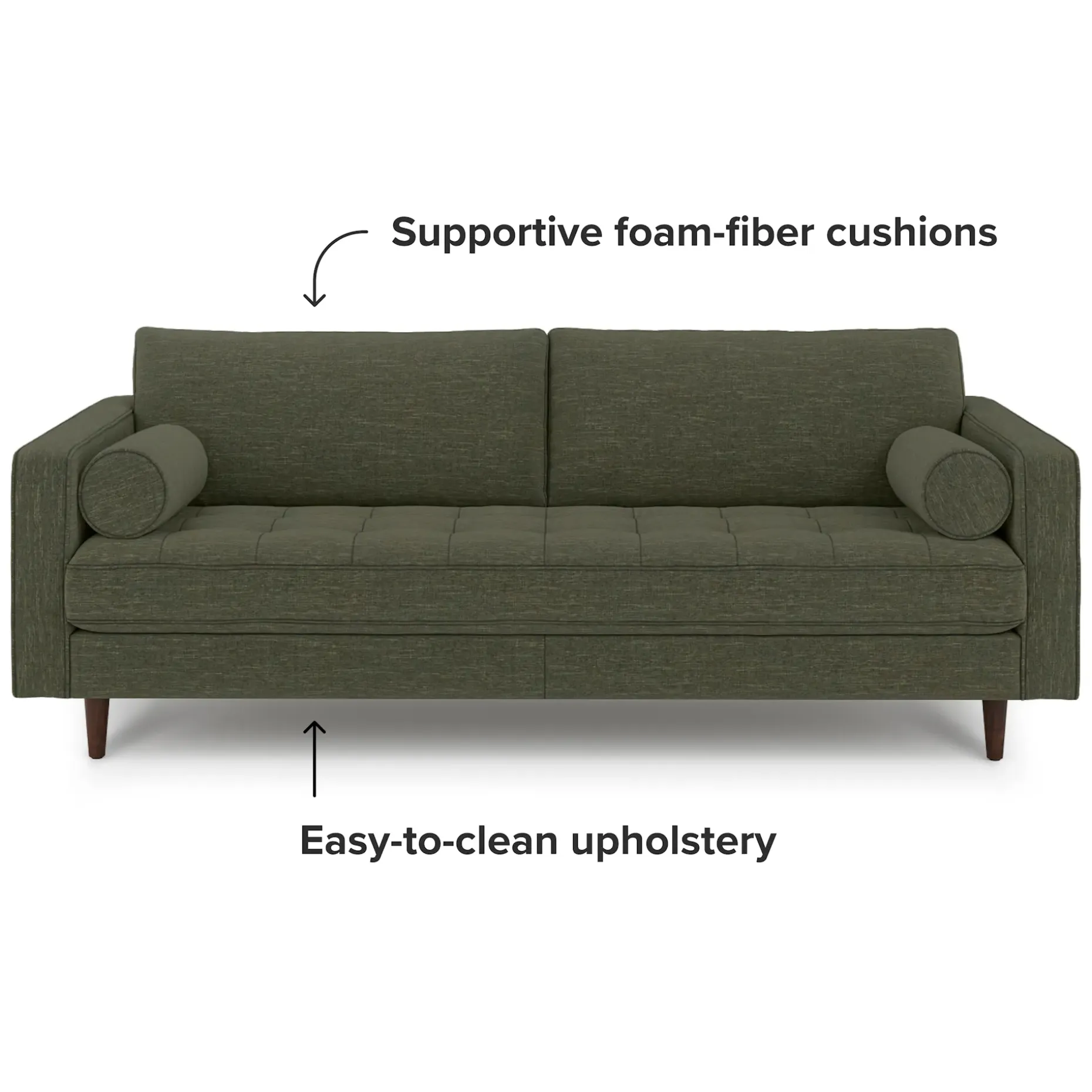 Sven 88" Tufted Sofa - Fir Green