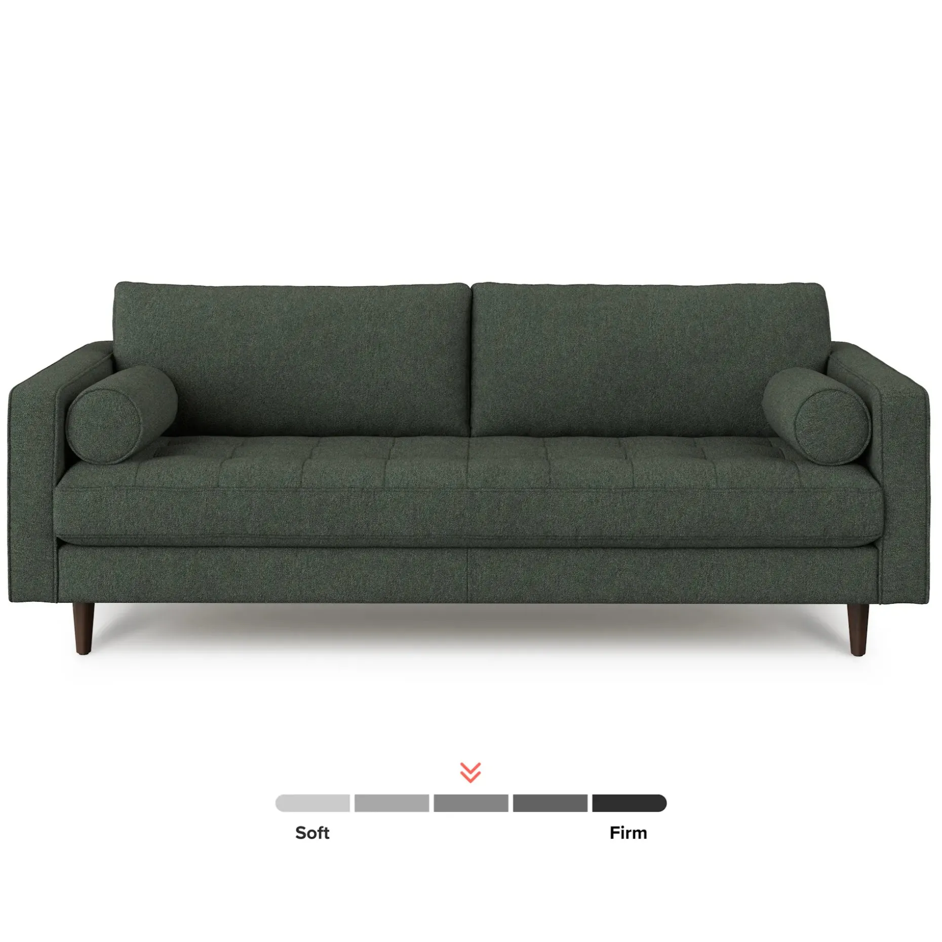 Sven 88" Tufted Sofa - Green Wool Bouclé