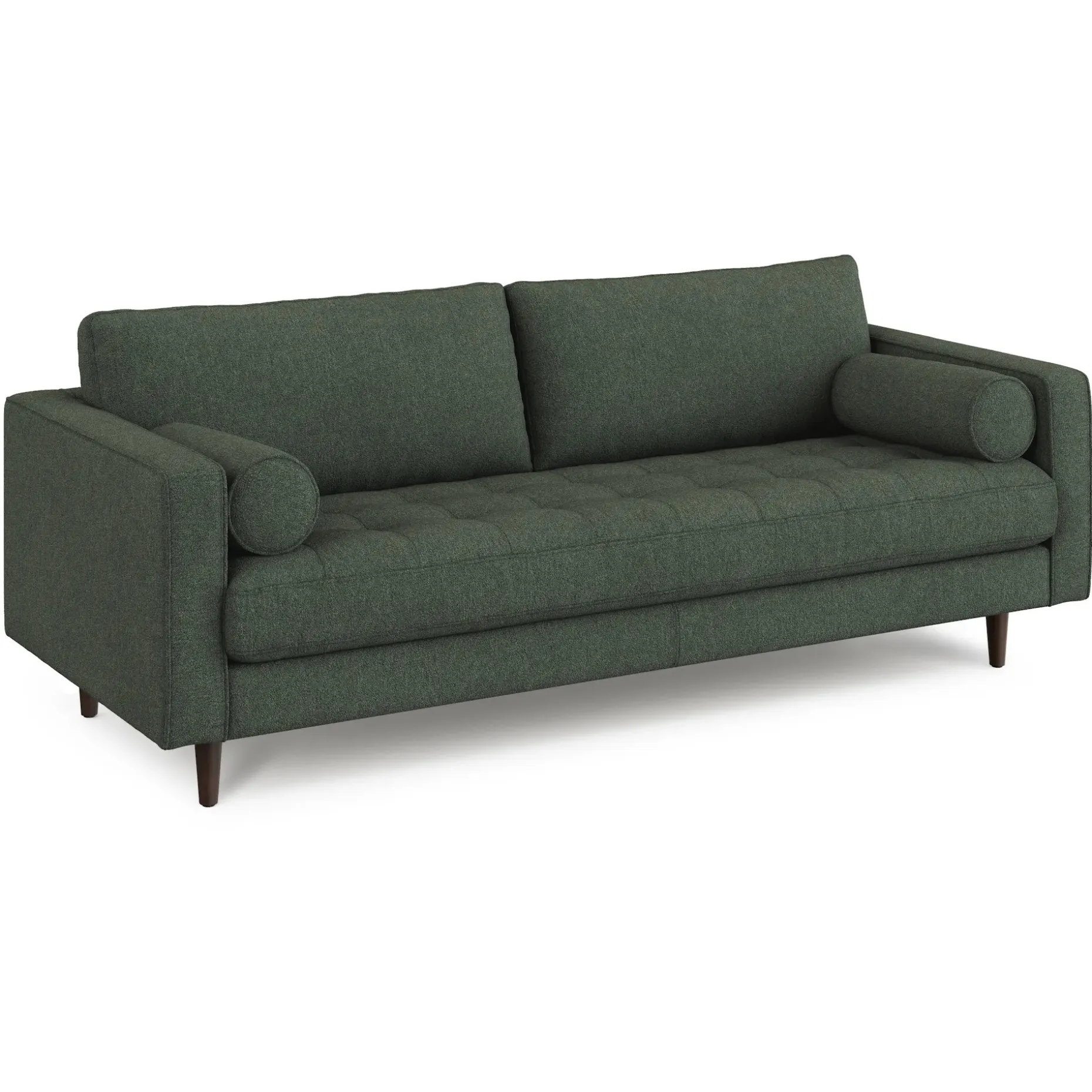 Sven 88" Tufted Sofa - Green Wool Bouclé