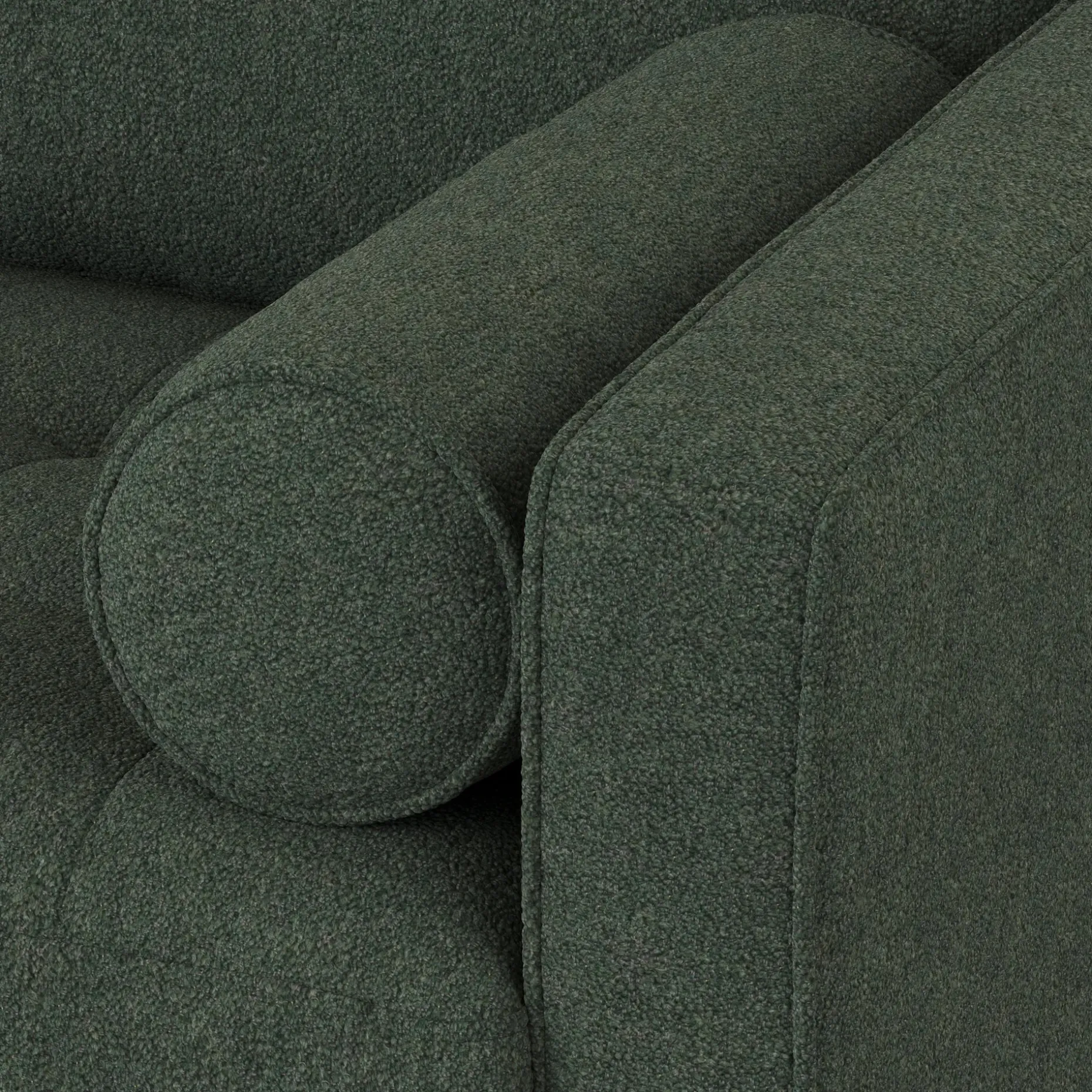 Sven 88" Tufted Sofa - Green Wool Bouclé