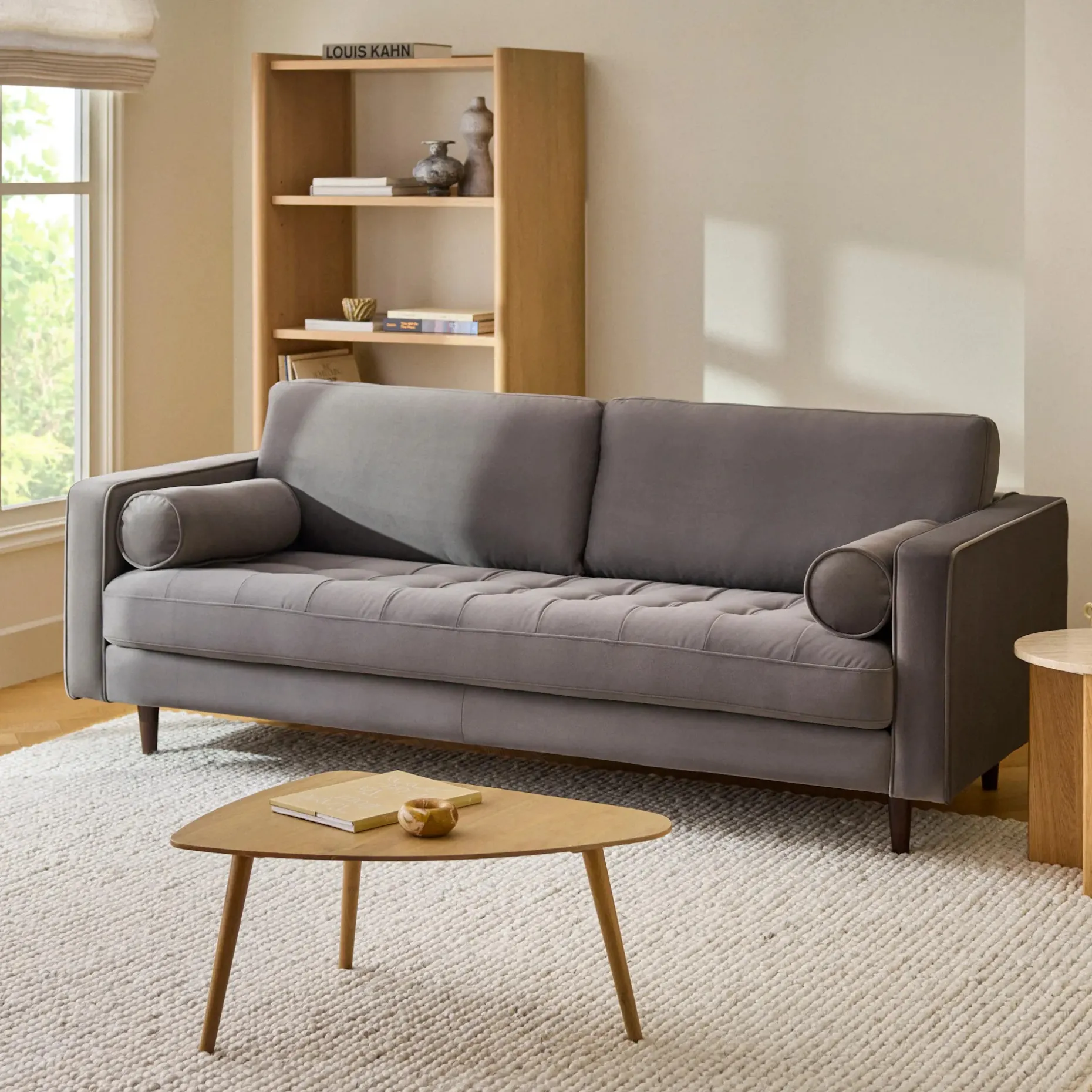Sven 88" Tufted Sofa - Hale Warm Gray