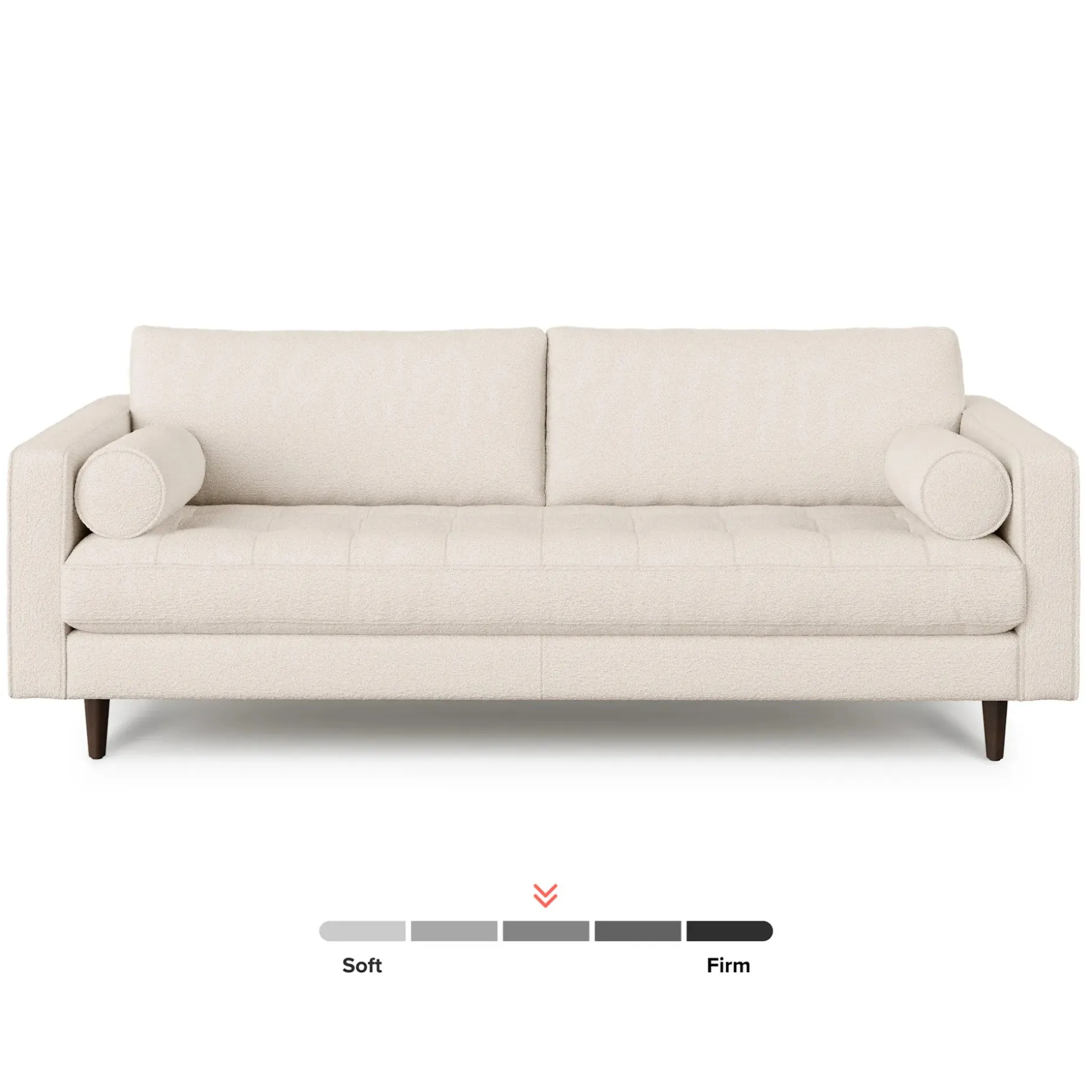 Sven 88" Tufted Sofa - Ivory Wool Bouclé