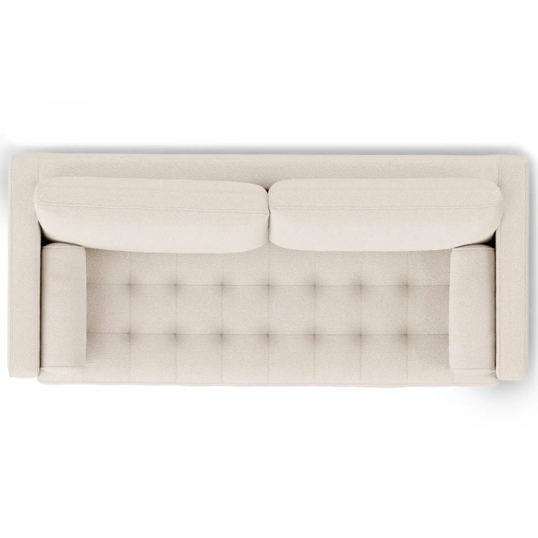 Sven 88" Tufted Sofa - Ivory Wool Bouclé