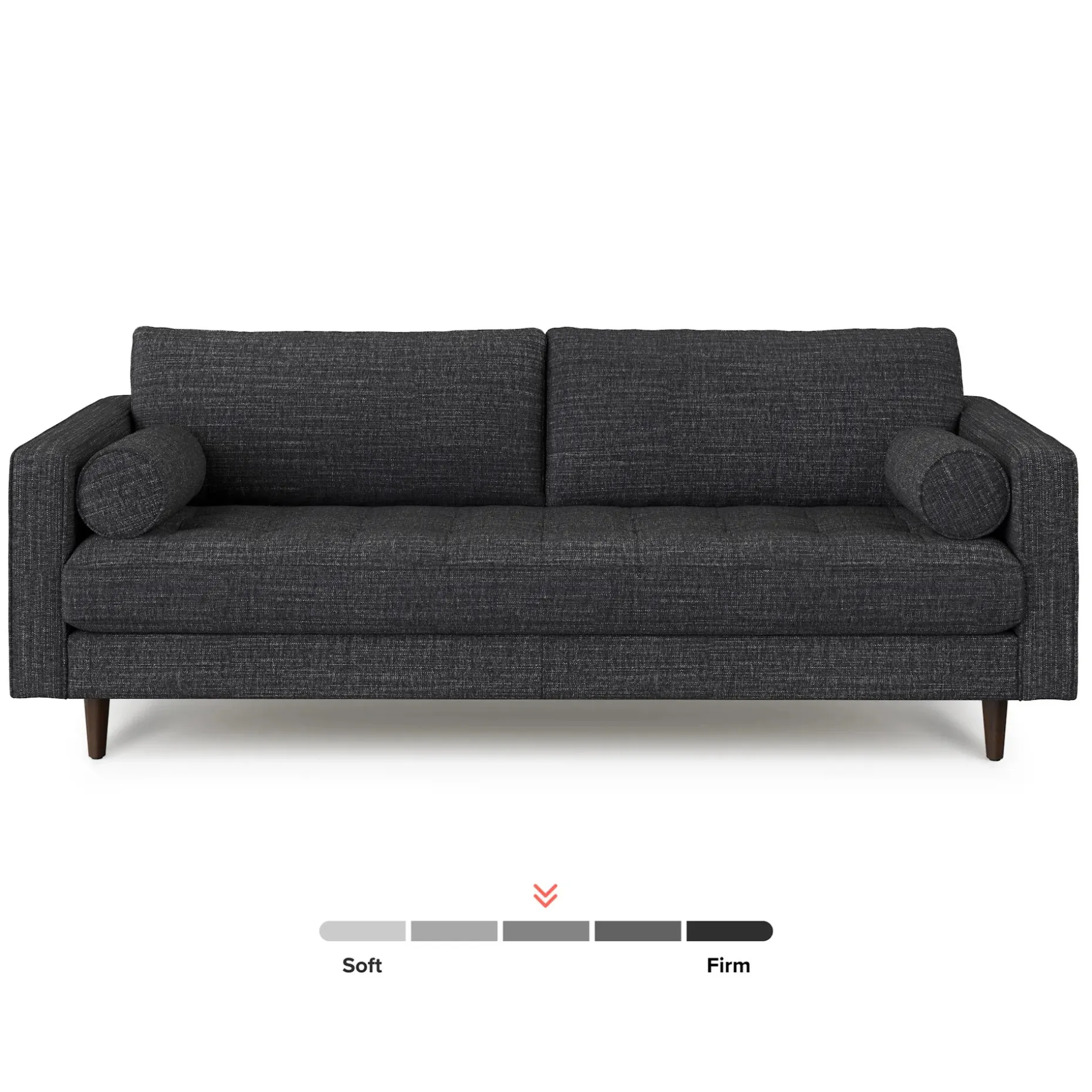 Sven 88" Tufted Sofa - Napa Charcoal