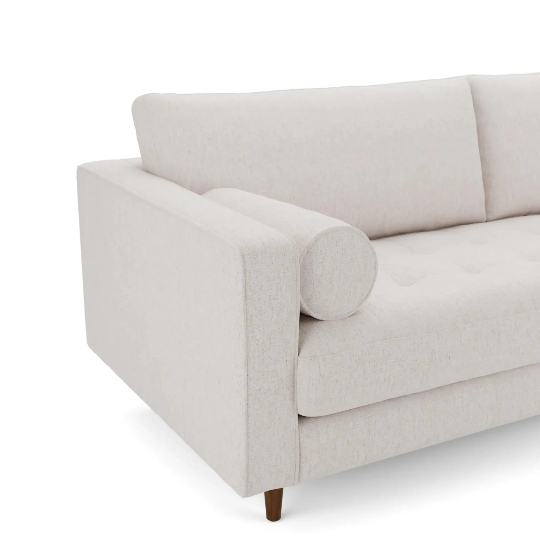 Sven 88" Tufted Sofa - Napa White