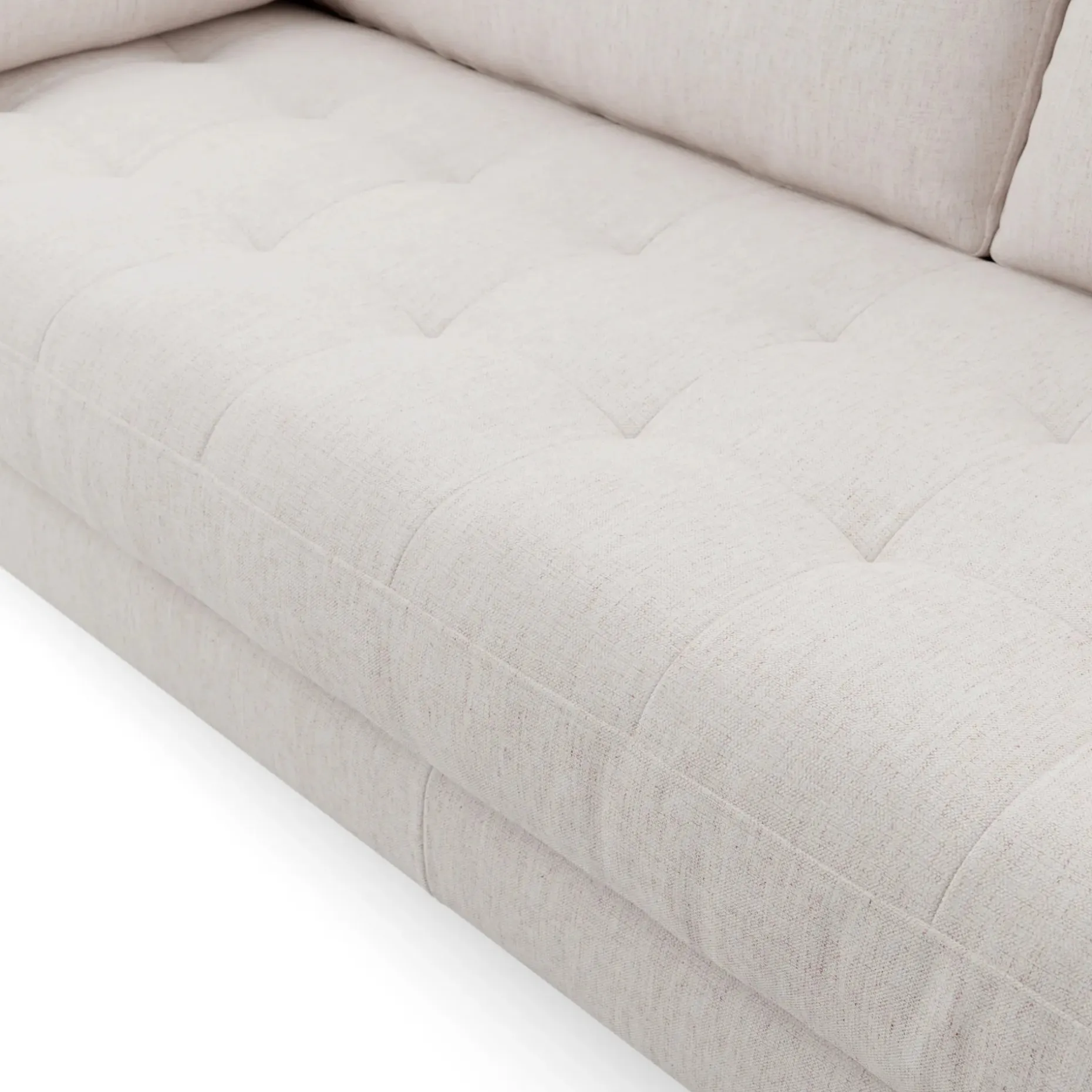 Sven 88" Tufted Sofa - Napa White